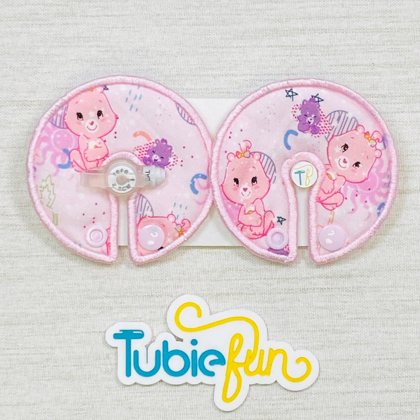 Button Pad Cover Large - Pink Bears