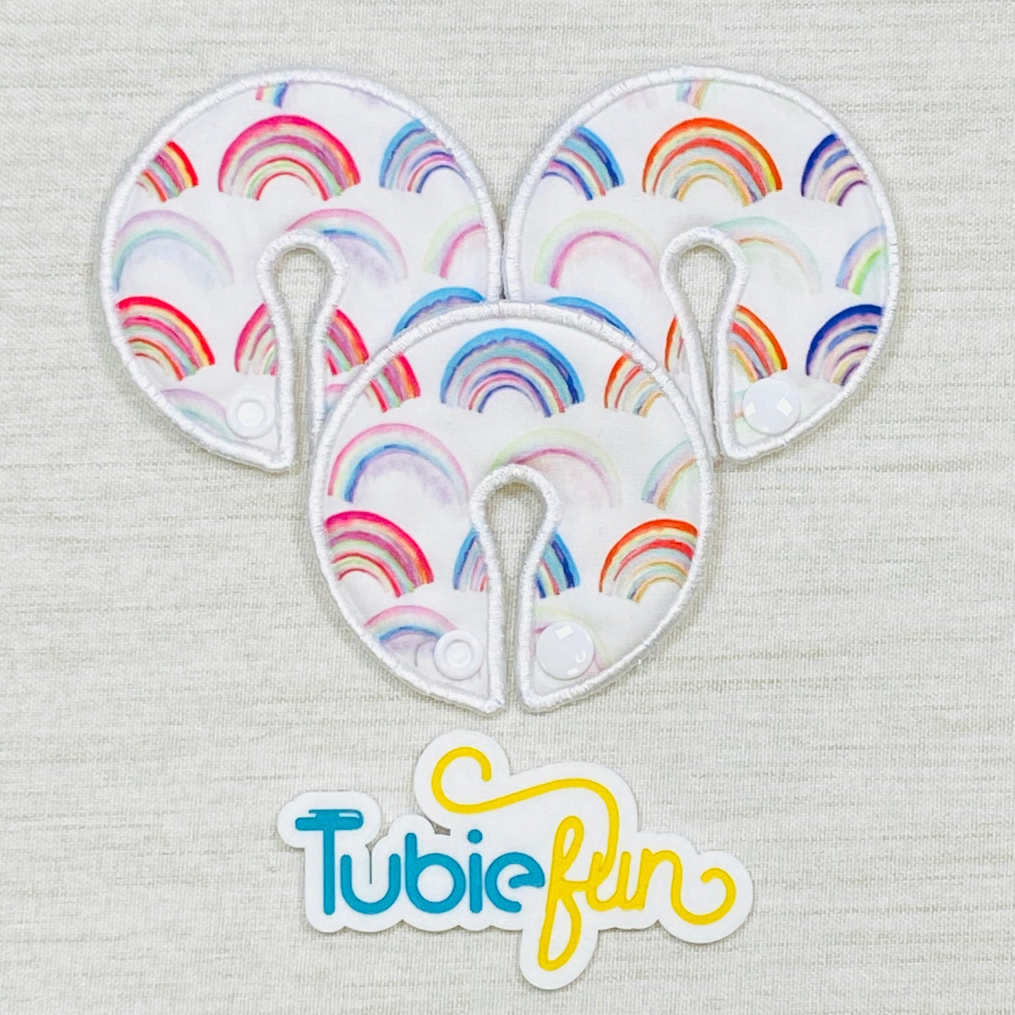 Button Pad Cover Large - Rainbows