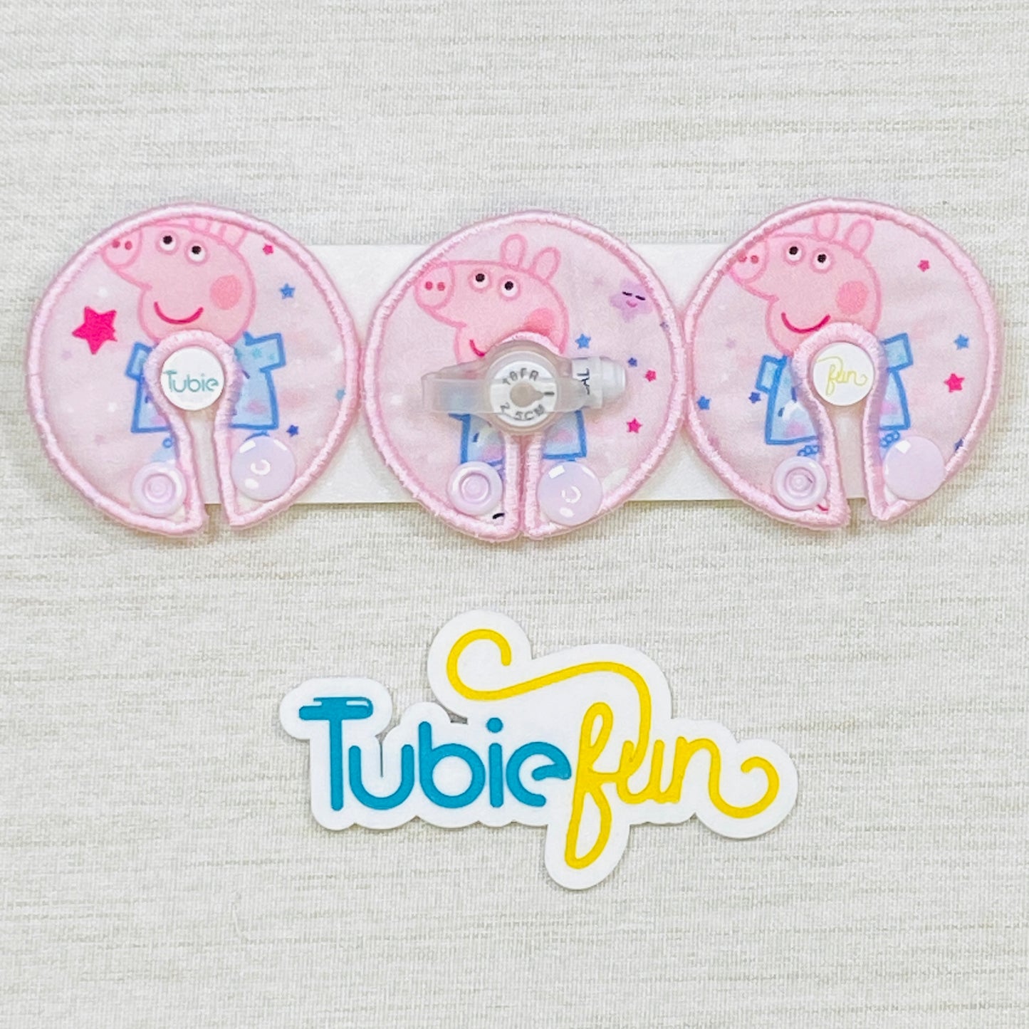 G-Tube Button Pad Cover - Pink Pig