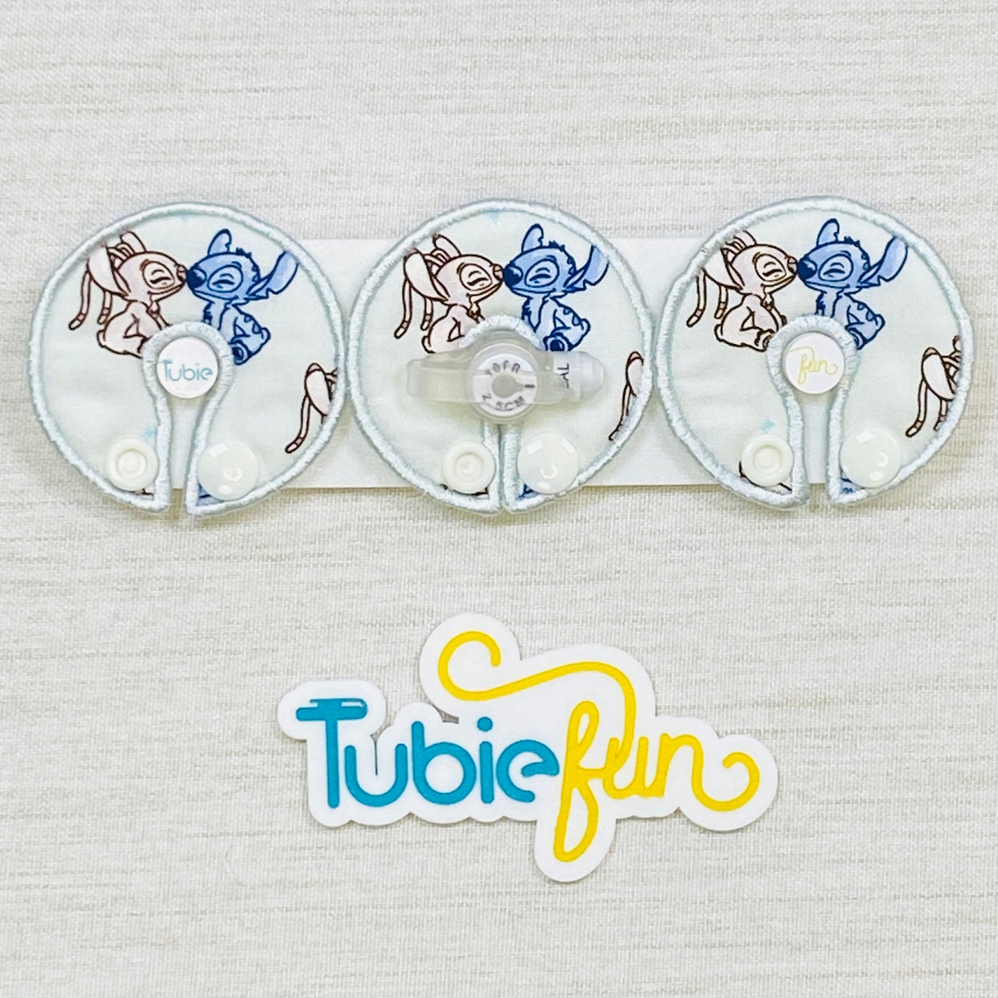 G-Tube Button Pad Cover - Blue and Pink Alien