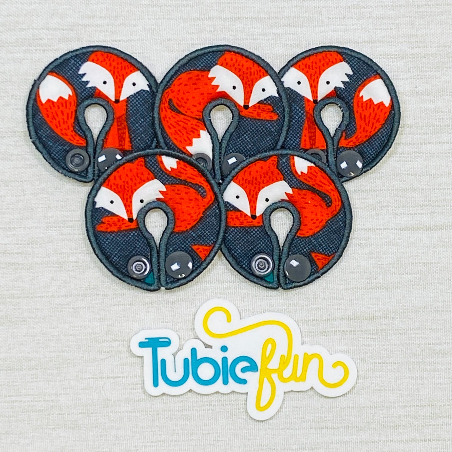 G-Tube Button Pad Cover - Red Fox