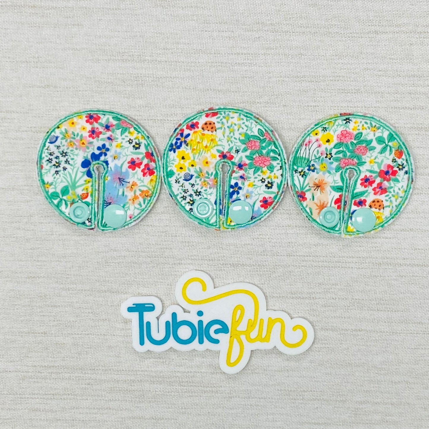 Chait Button Pad Covers - Colourful Flowers