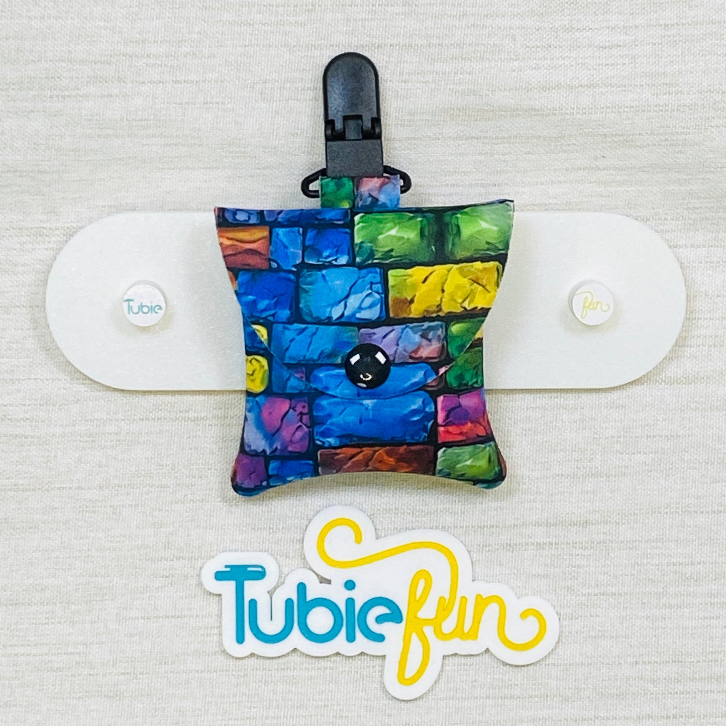 Neoprene Tubing Pouch - Coloured Bricks