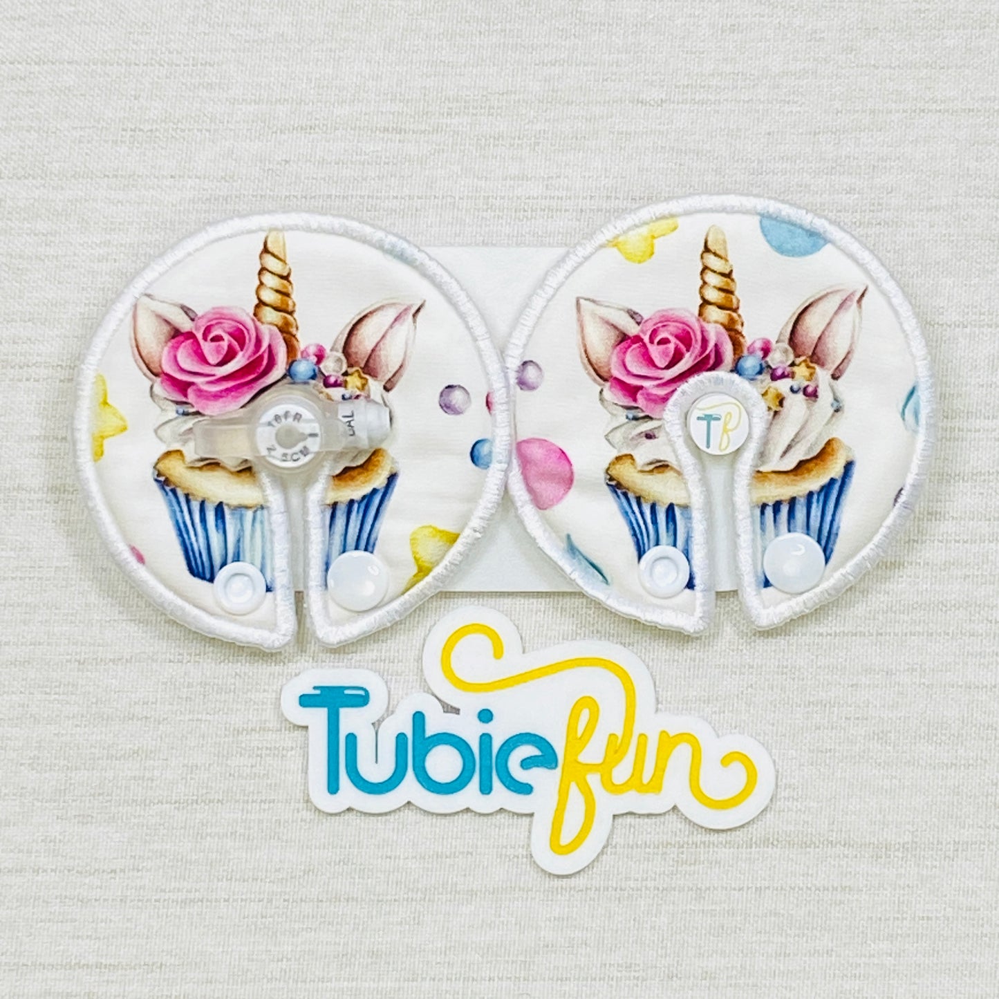 Button Pad Cover Large - Unicorn Cupcackes