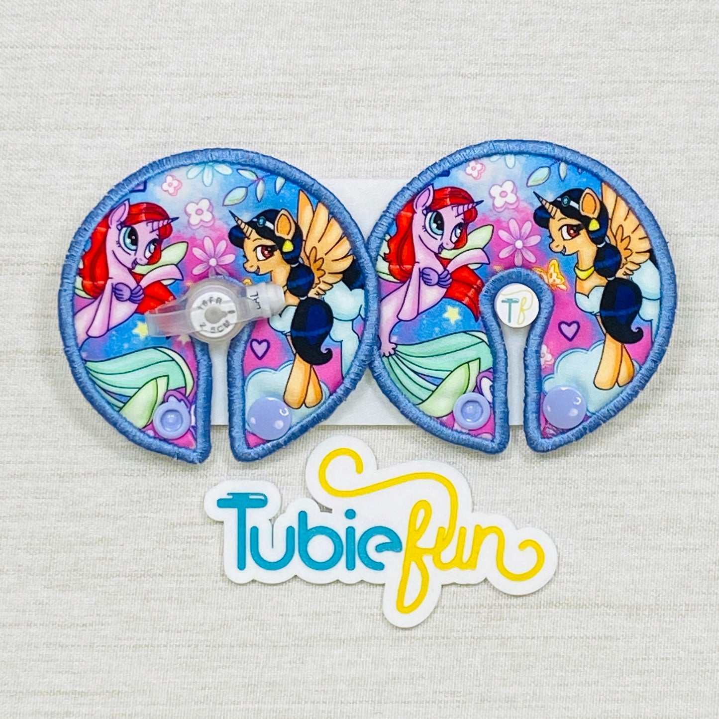 Button Pad Cover Large - Princess Ponies