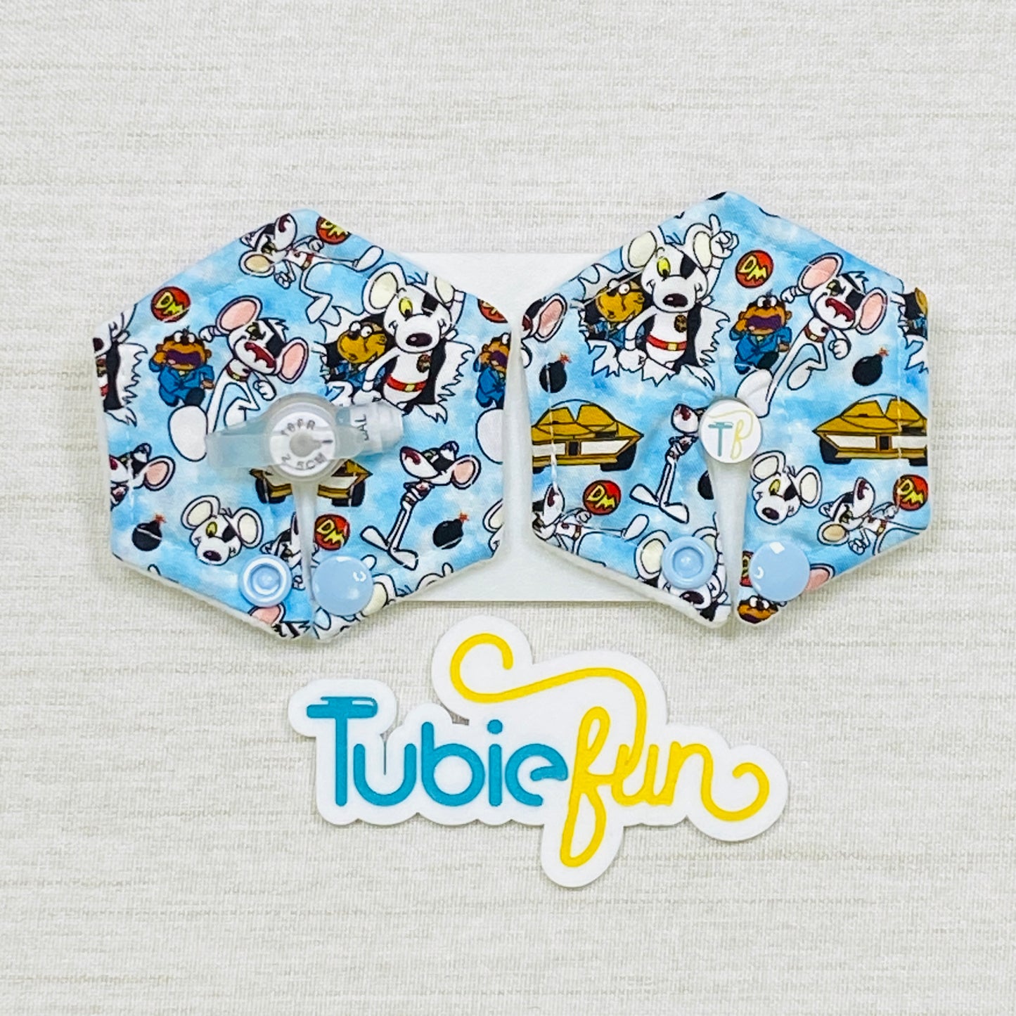 Hexagon G-Tube Button Pad Cover - Heroic Mouse