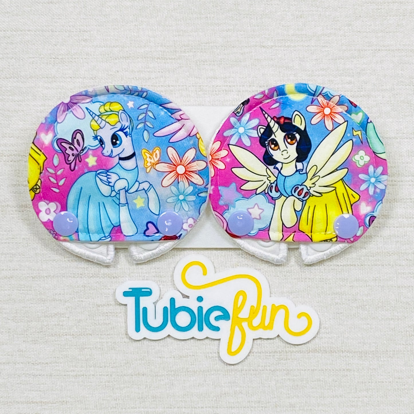 Covered Button Pad - Princess Ponies