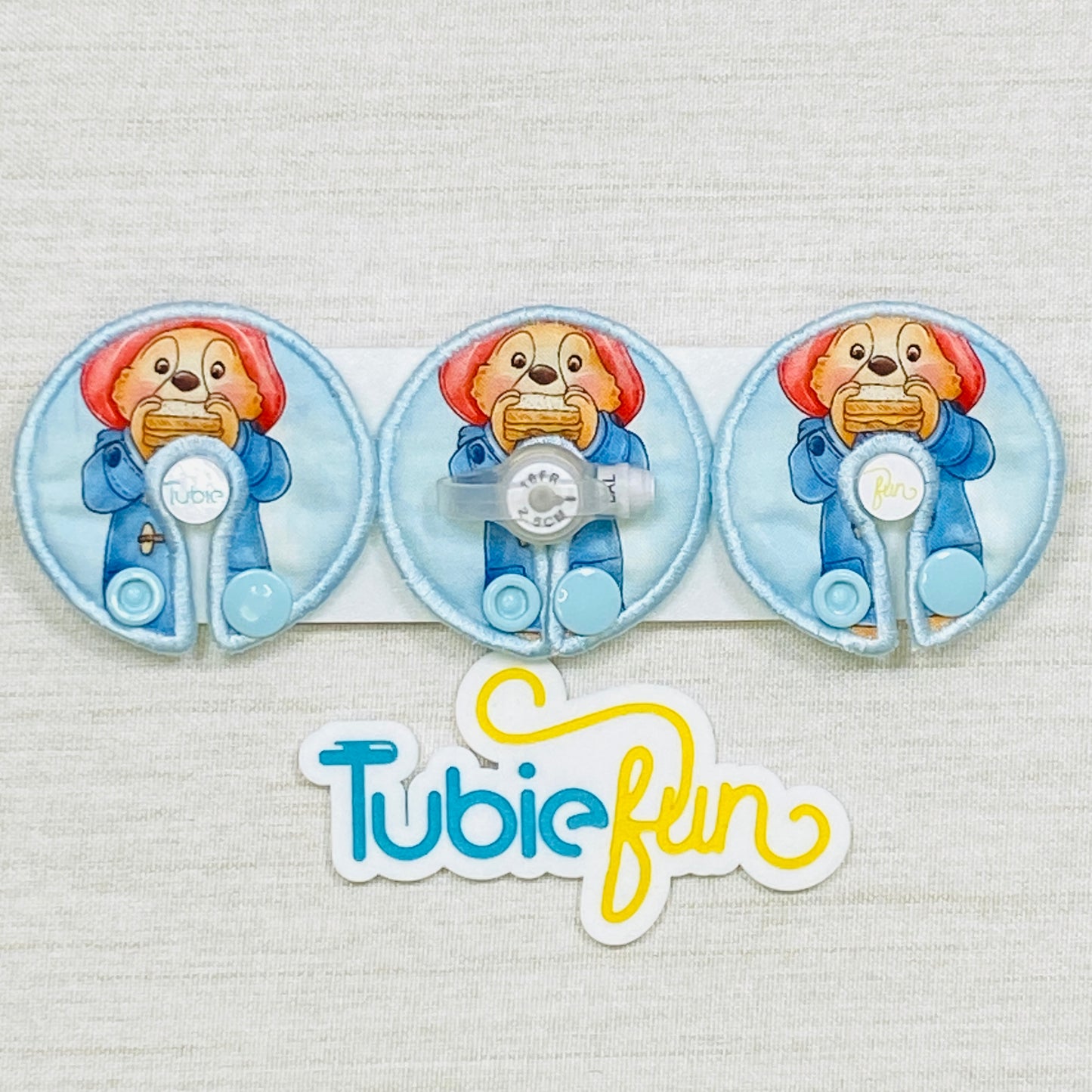 G-Tube Button Pad Cover - Marmalade Bear