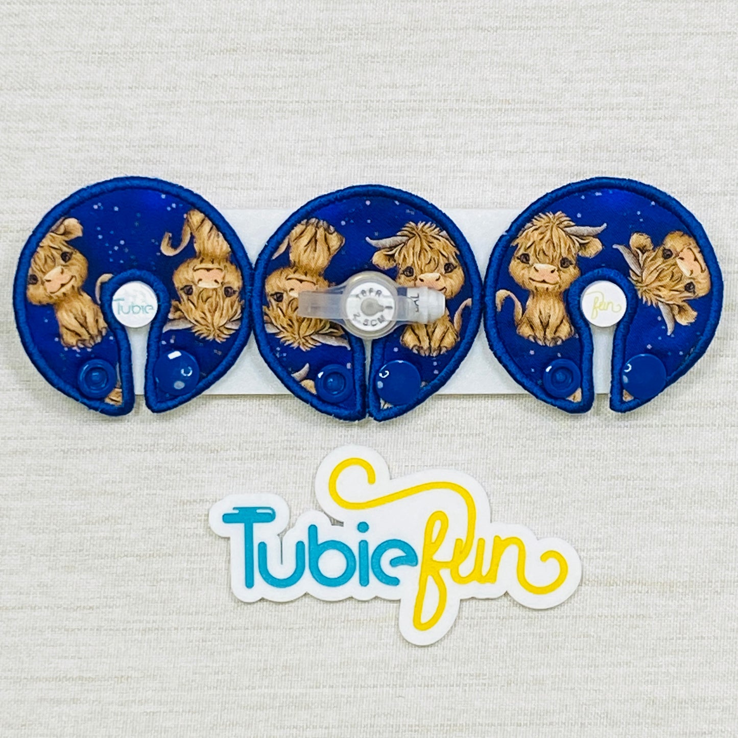 G-Tube Button Pad Cover - Cute Cows