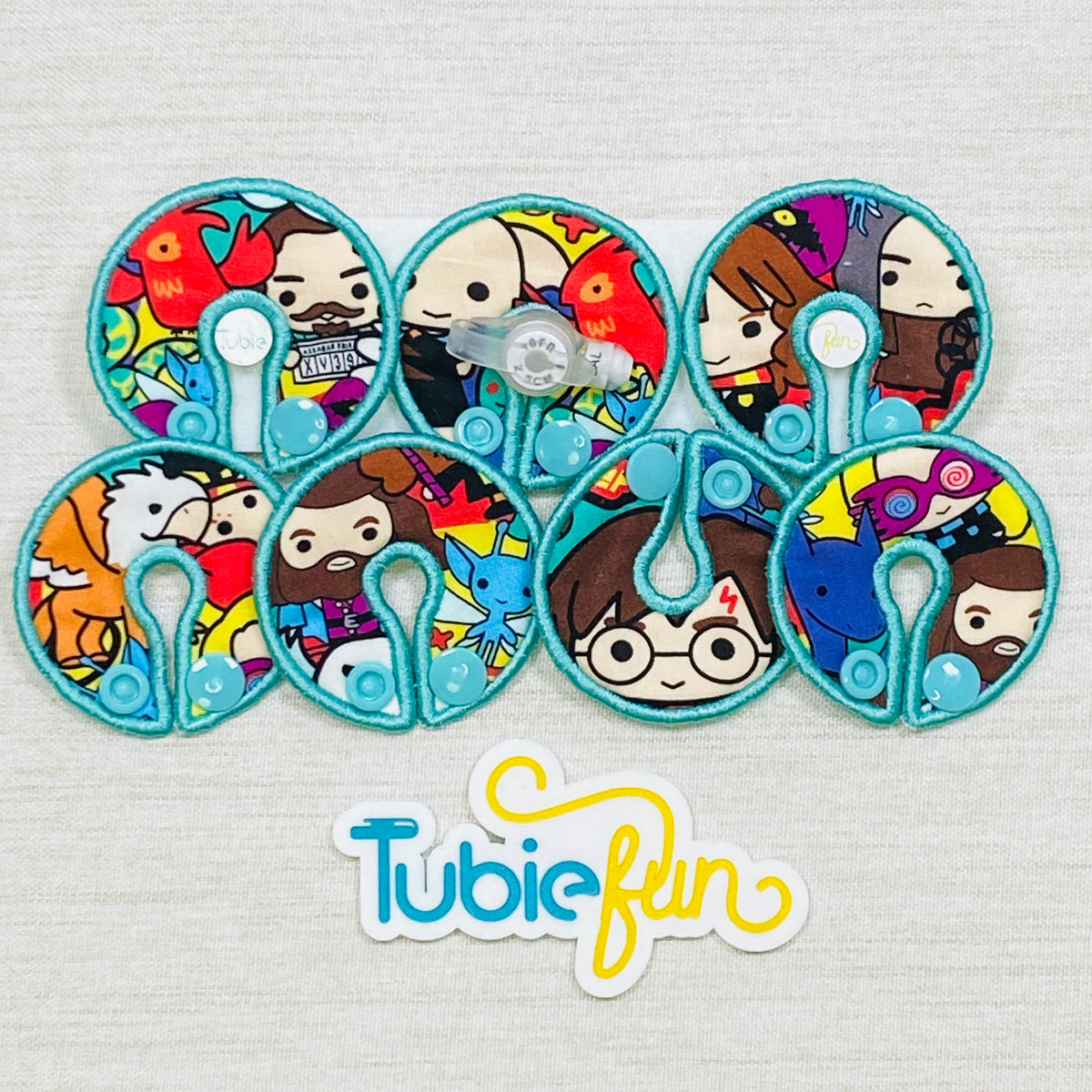 G-Tube Button Pad Cover - Wizard and Friends