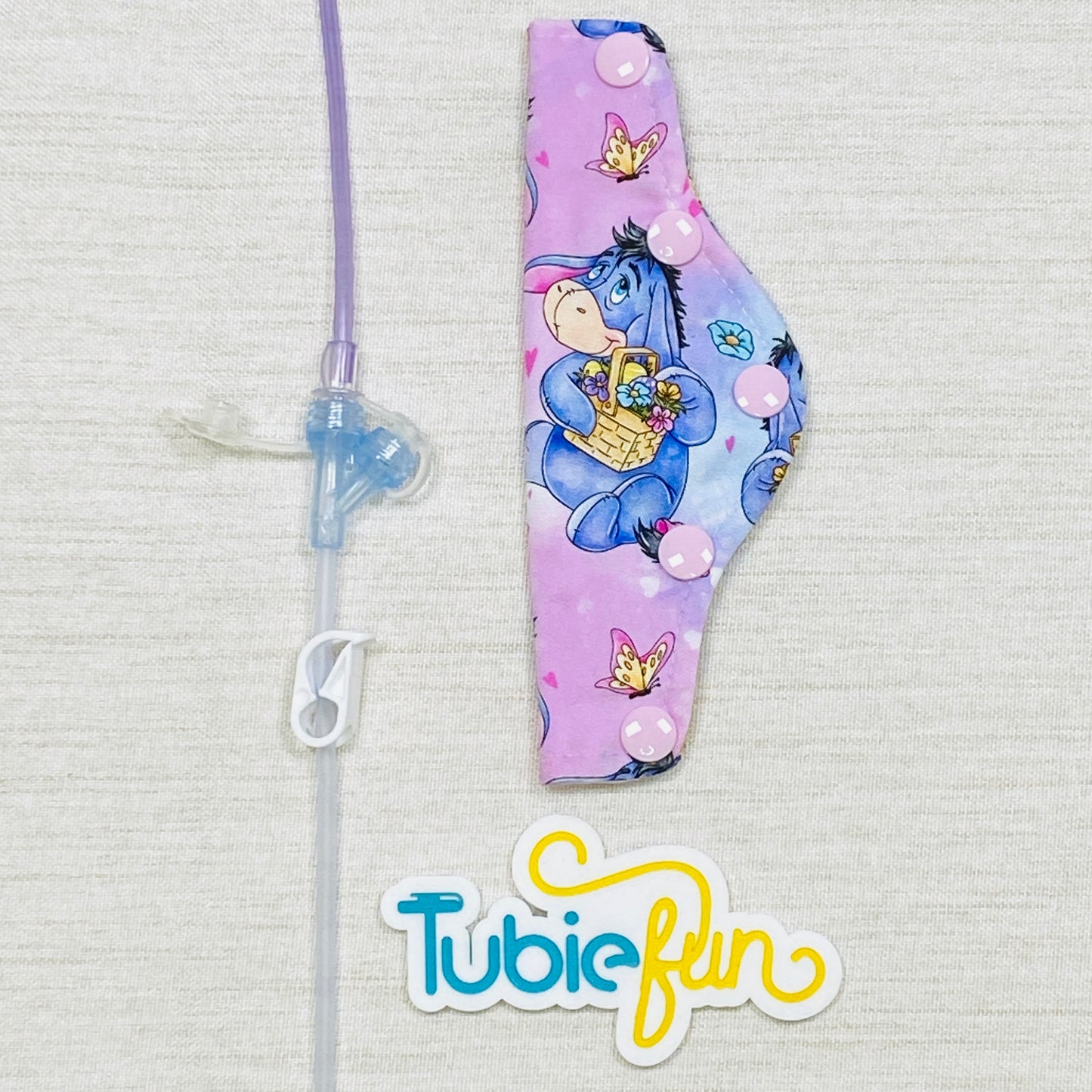 Feeding Tube Connection Cover - Woodland Donkey