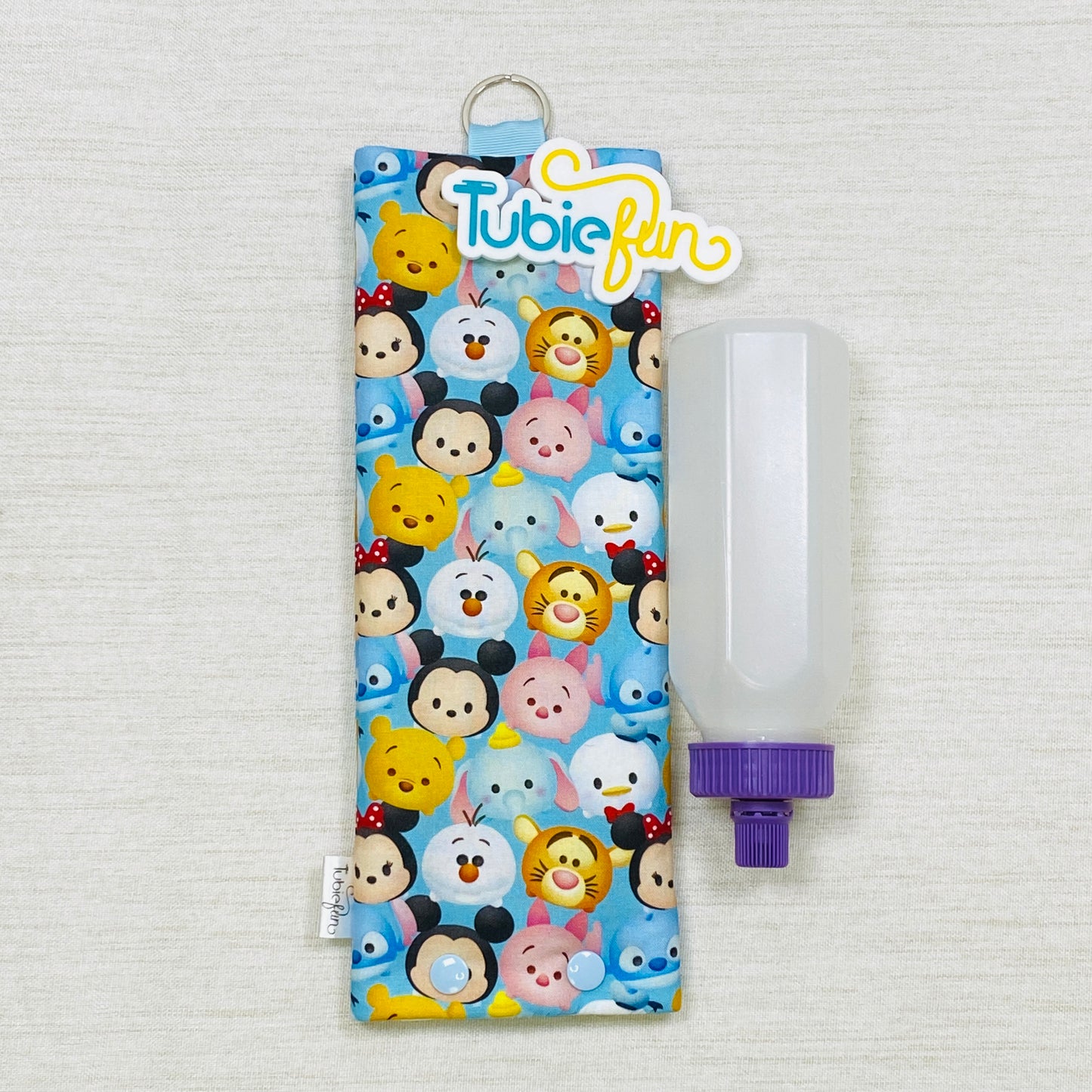 Insulated Milk Bag Suitable for 250ml Bottle in - Character Faces on Blue