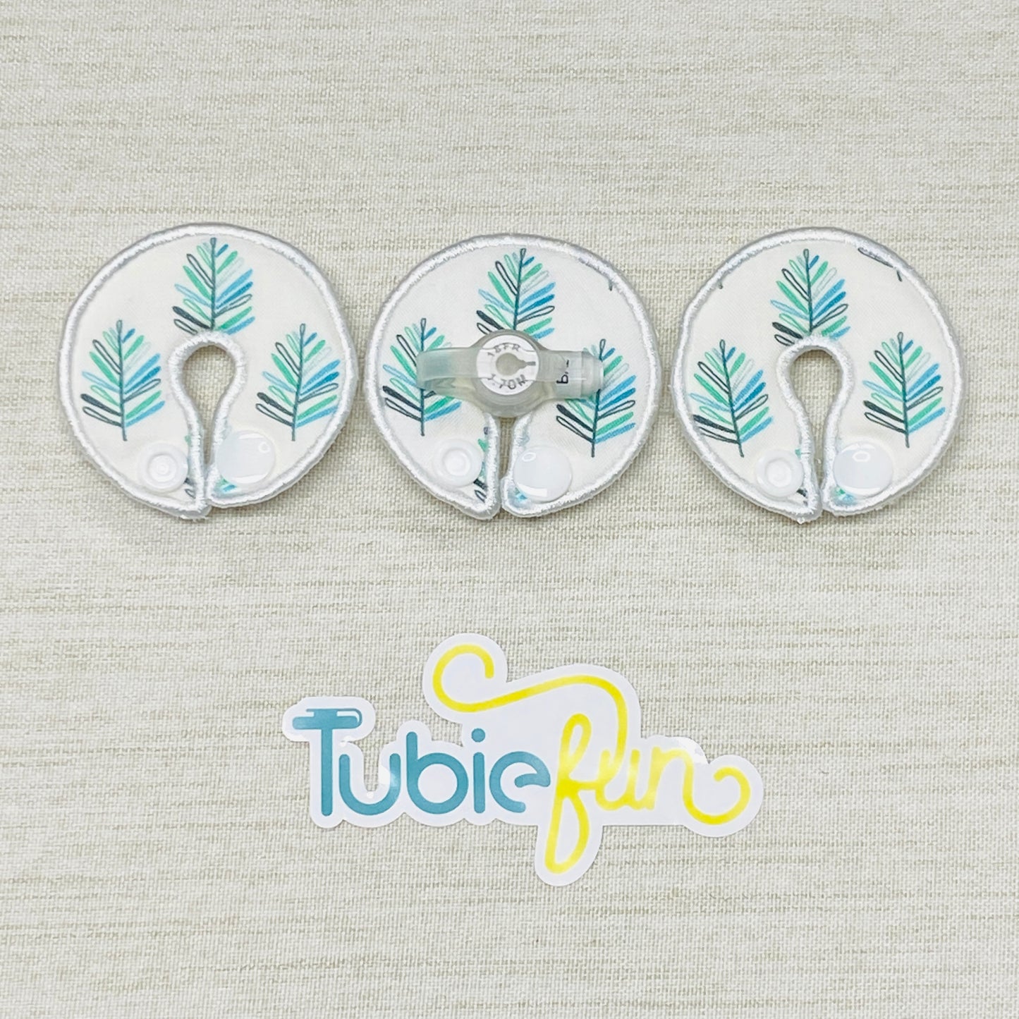 G-Tube Button Pad Cover - Leaves