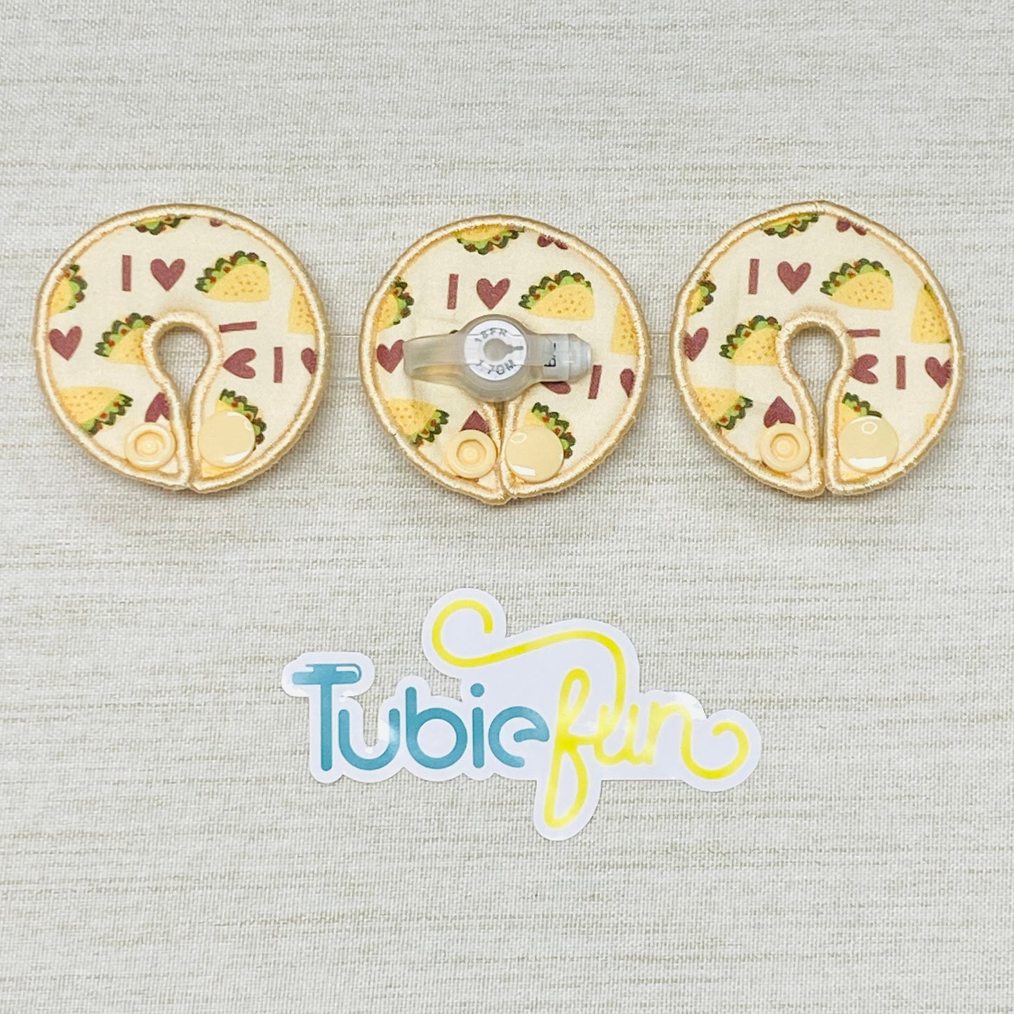 G-Tube Button Pad Cover - I Love Tacos
