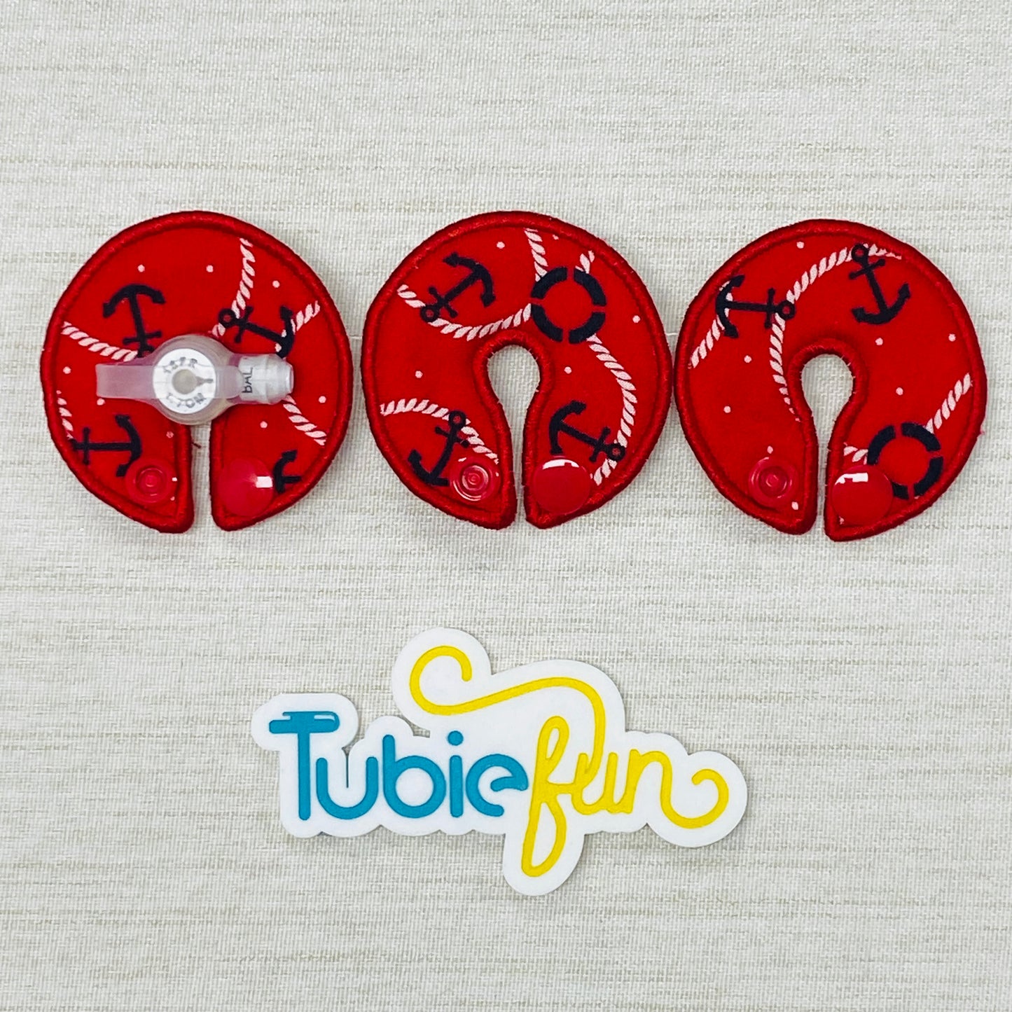 G-Tube Button Pad Cover - Anchors