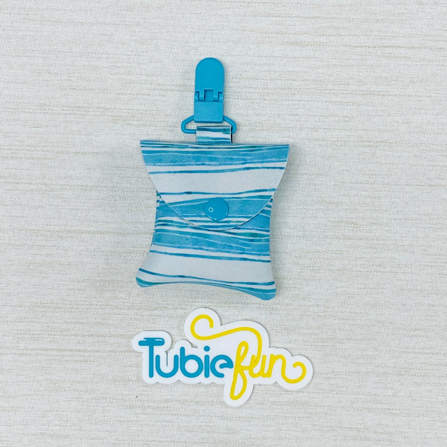 Neoprene Tubing Pouch - Blue Stipes