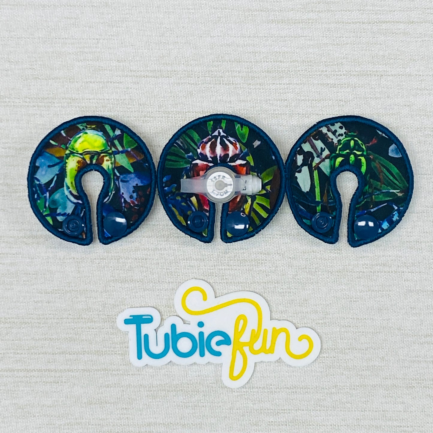G-Tube Button Pad Cover - Beetles
