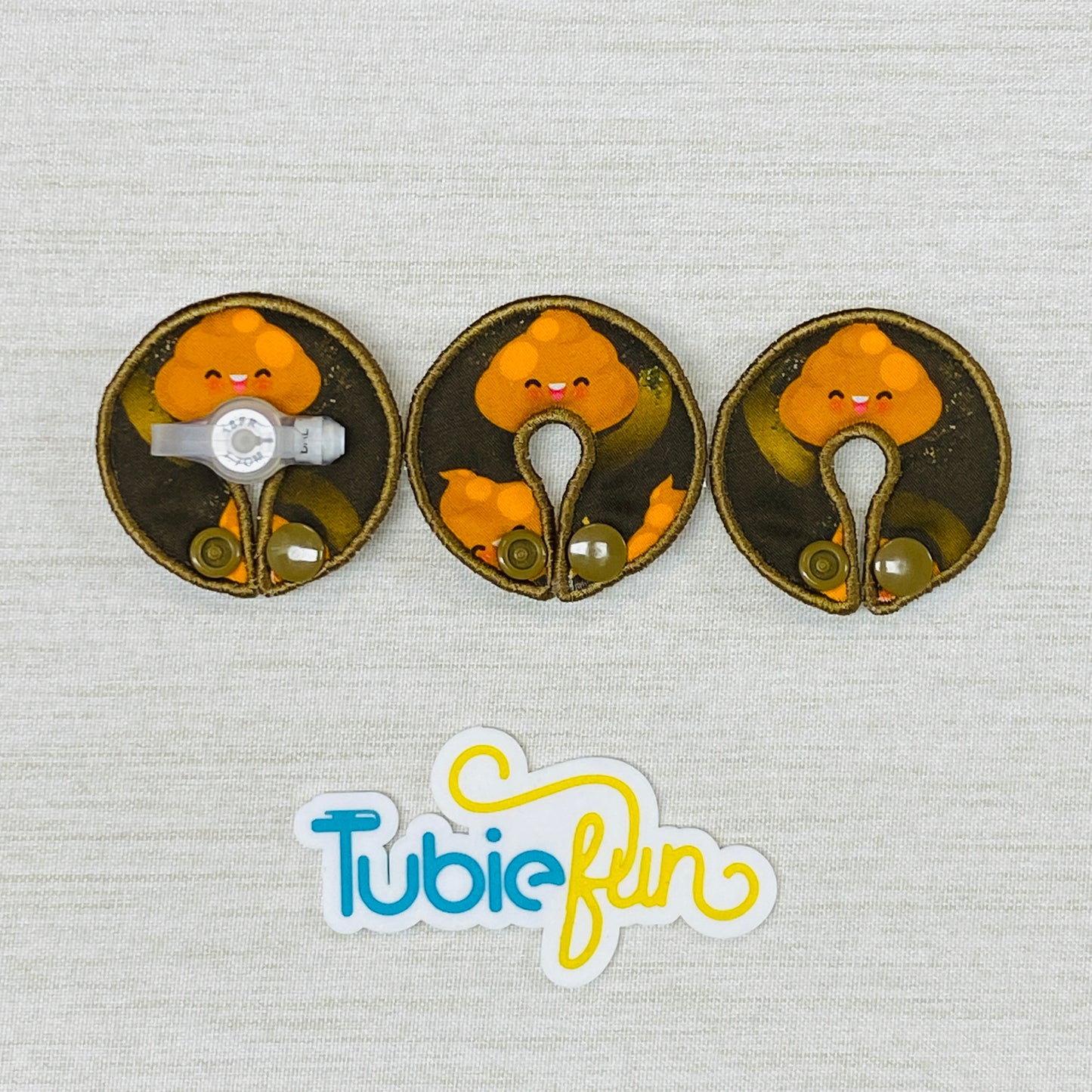 G-Tube Button Pad Cover - Poo Head