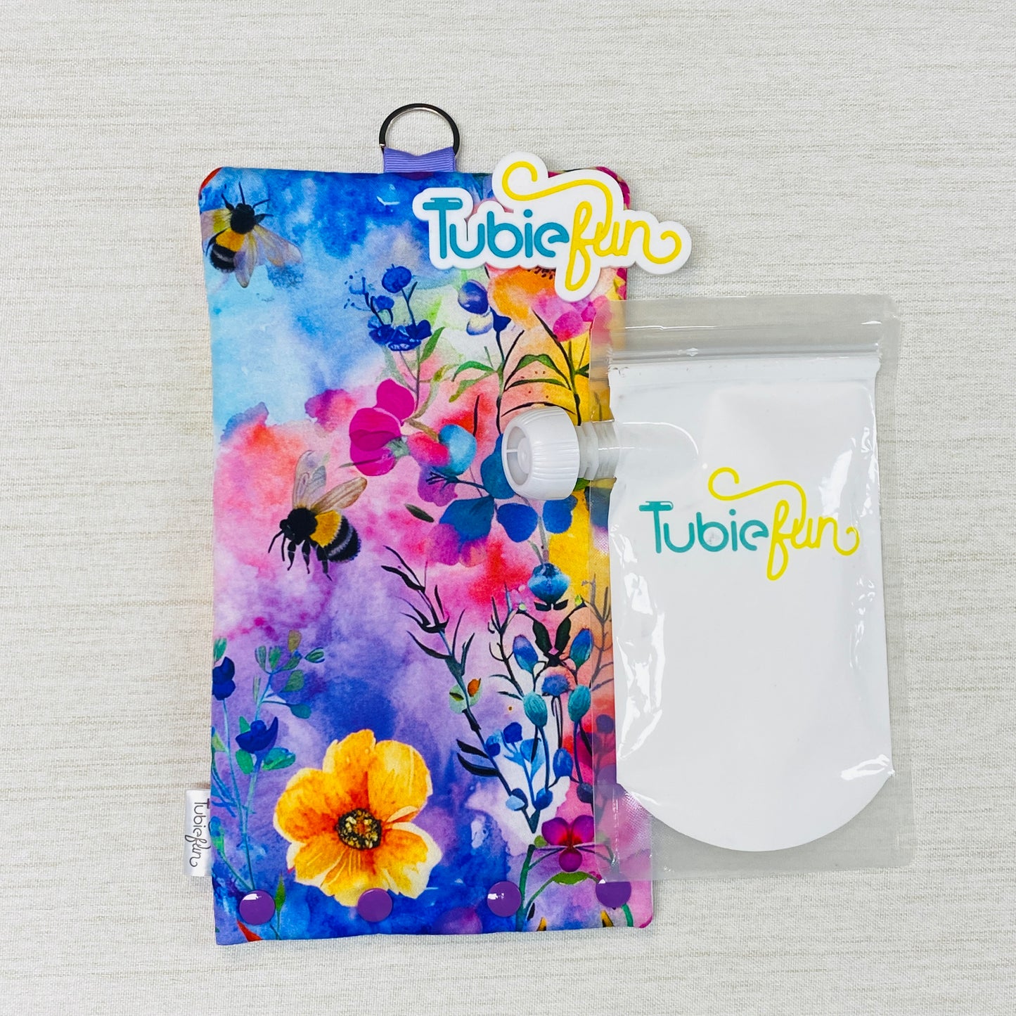 Insulated Milk Bag Suitable for Reusable Pouches - Bees and Flowers