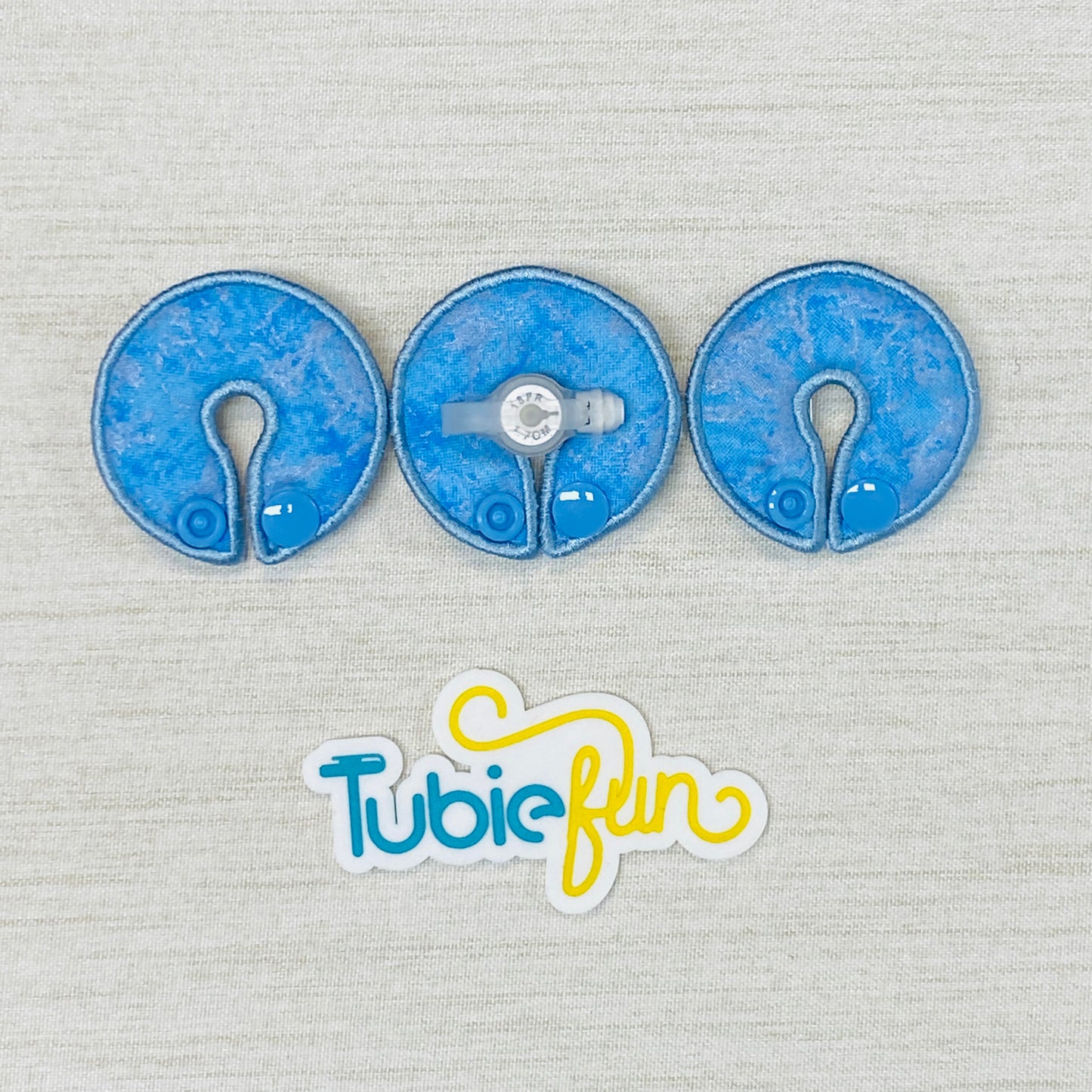 G-Tube Button Pad Cover - Blue Shimmer