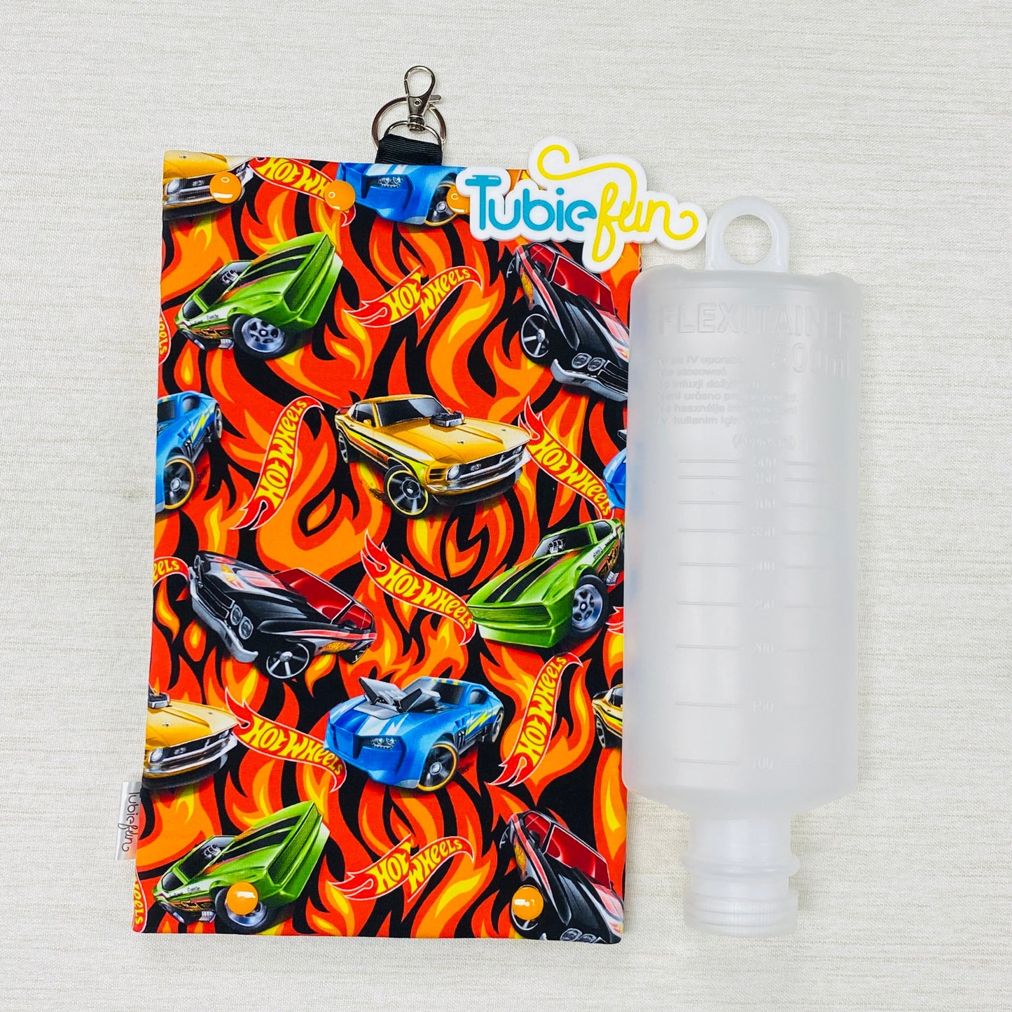 Insulated Milk Bag Suitable for 1L Flocare and 500ml Flexitaners - Cars on Orange