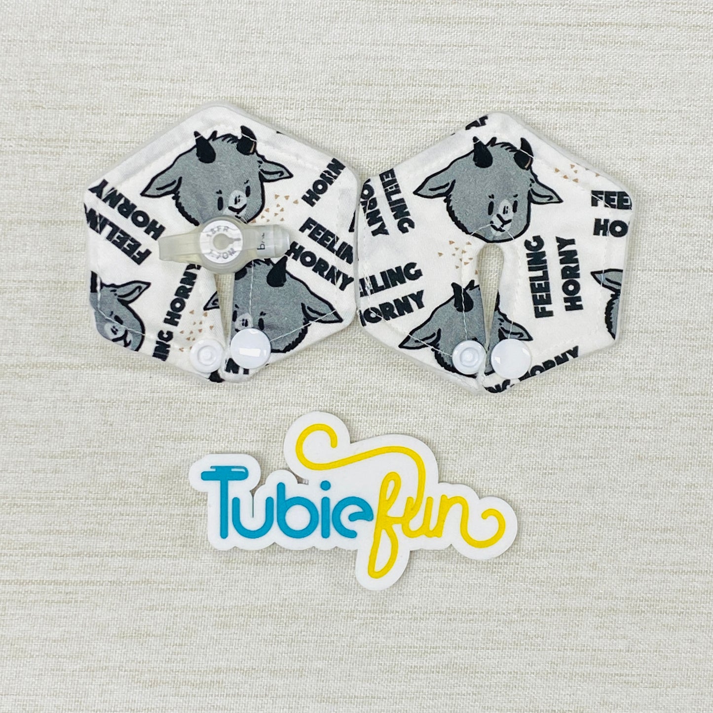 Hexagon G-Tube Button Pad Cover - Horny