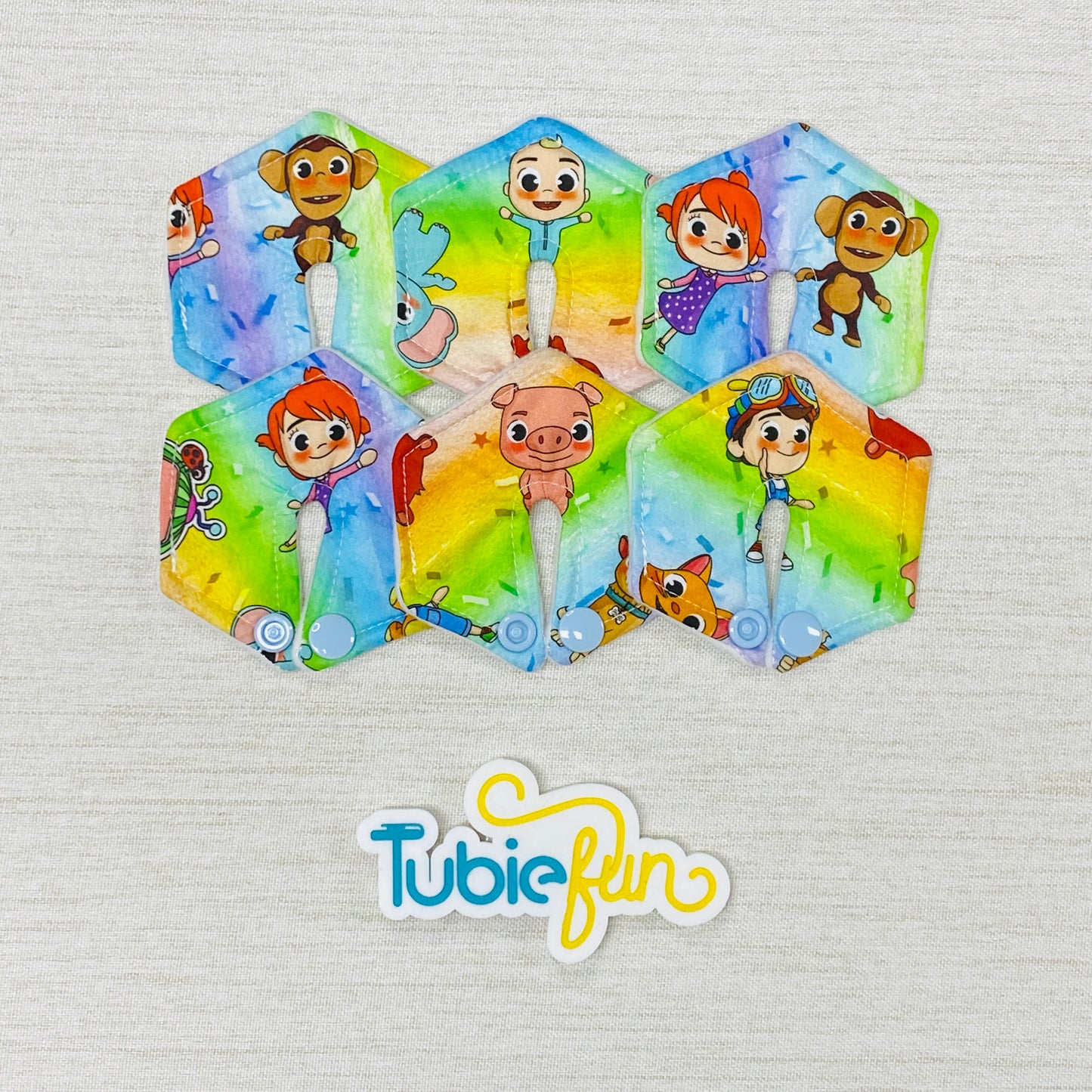 Hexagon G-Tube Button Pad Cover - Coco Baby