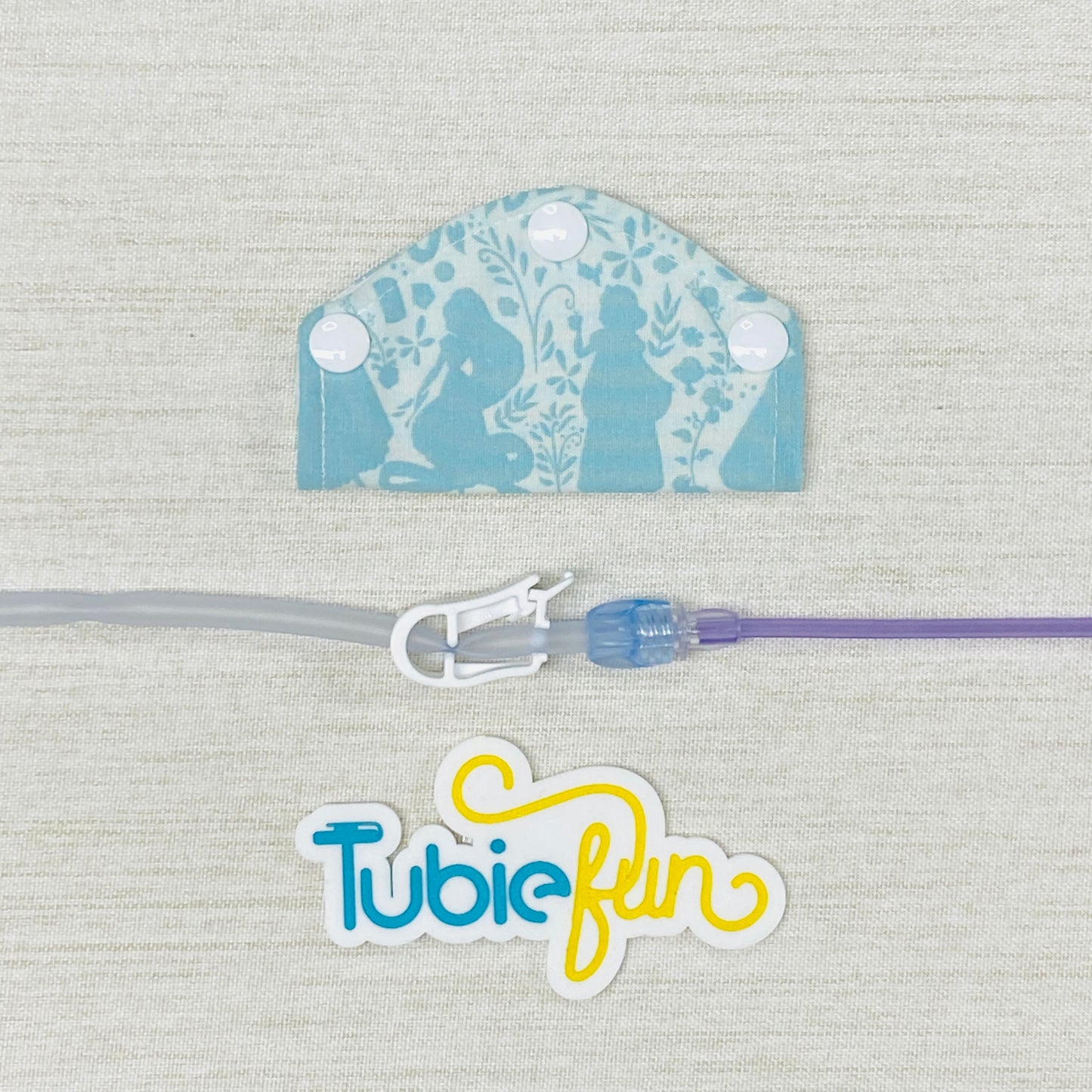 Feeding Tube Mini Connection Cover - Princess Silhouette