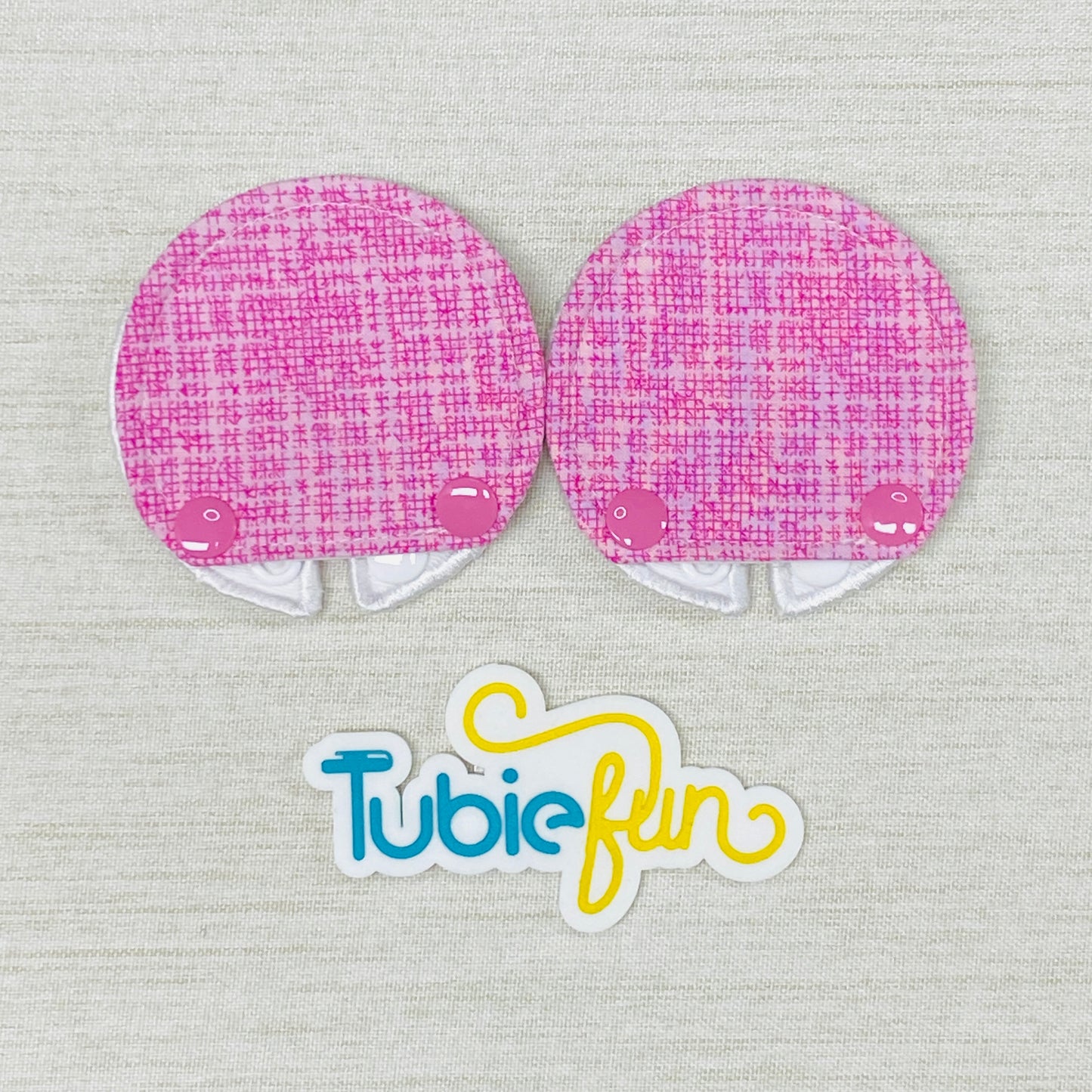 Covered Button Pad - Pink Patterned