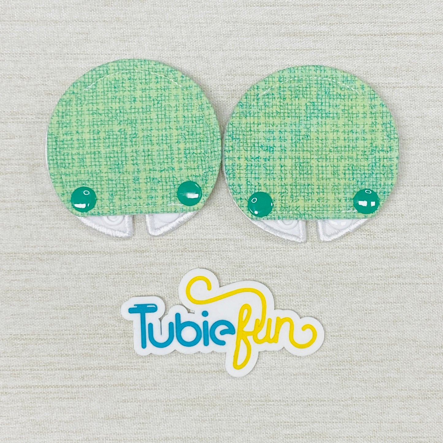 Covered Button Pad - Green Patterned