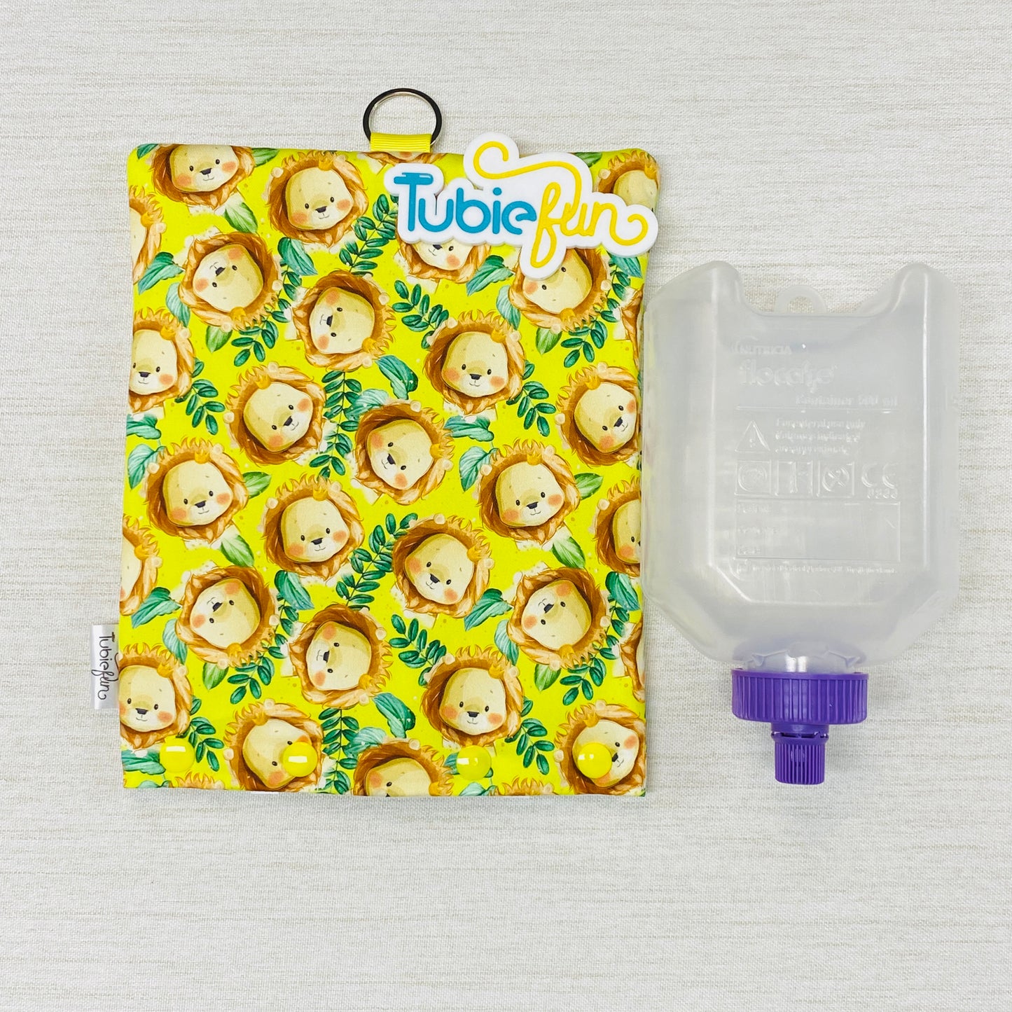 Insulated Milk Bag Suitable for 500ml Flocare Bottle in - Lions on Yellow