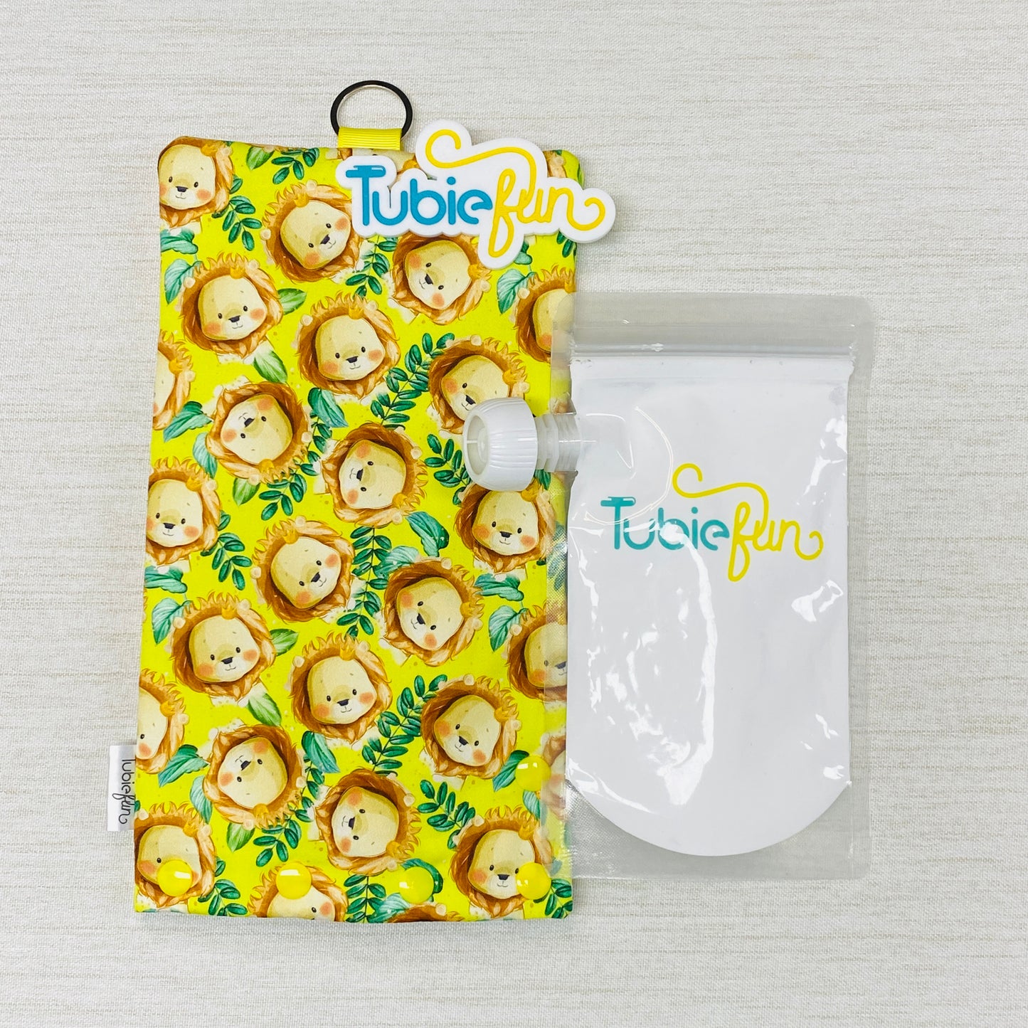 Insulated Milk Bag Suitable for Reusable Pouches - Lions on Yellow