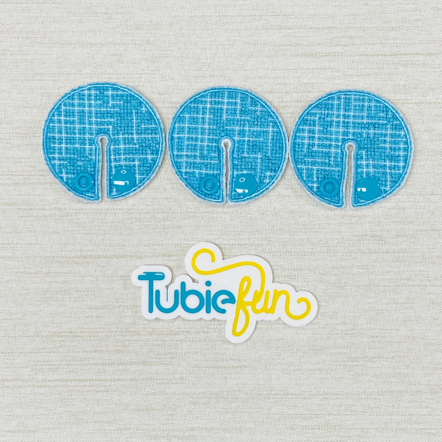 Chait Button Pad Covers - Blue Patterned