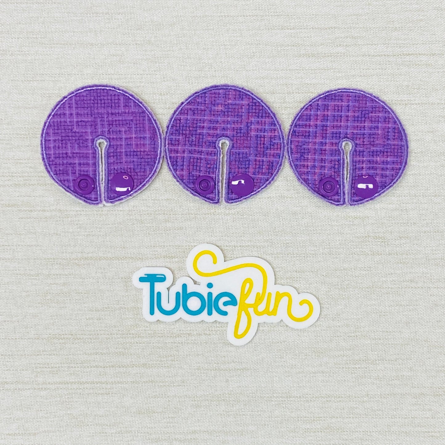 Chait Button Pad Covers - Purple Patterned