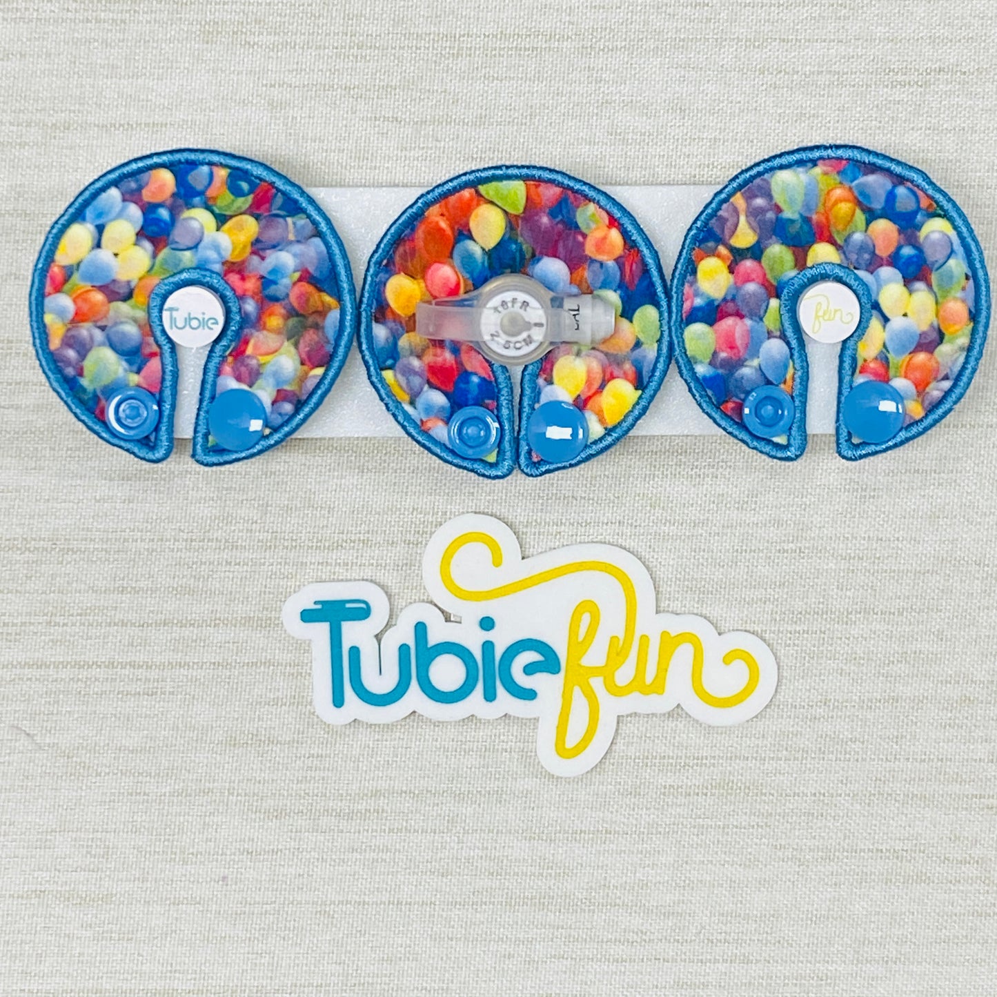 G-Tube Button Pad Cover - Balloons