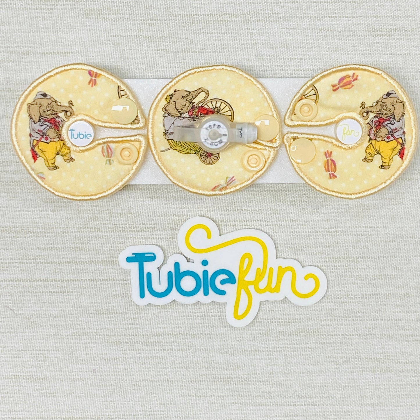 G-Tube Button Pad Cover - Elephants