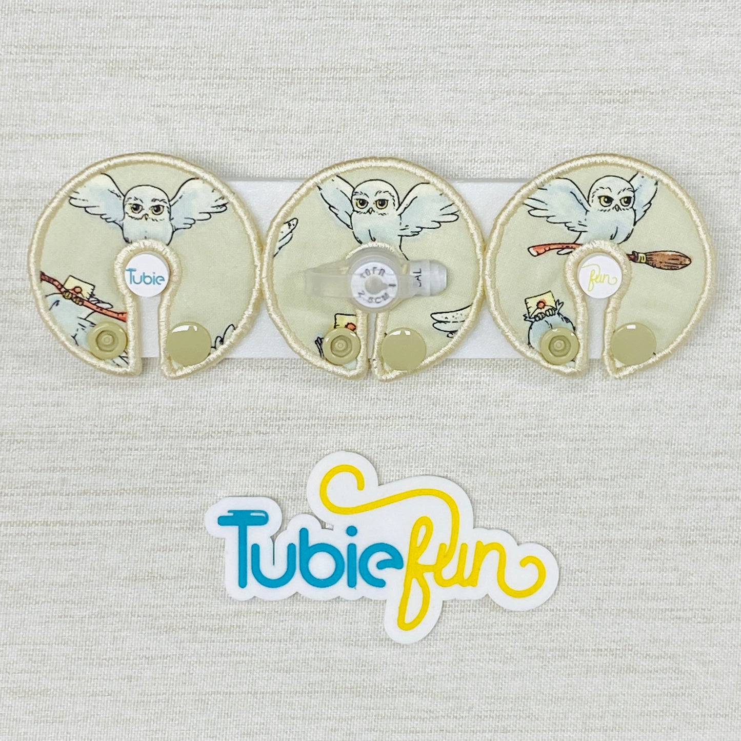 G-Tube Button Pad Cover - Wizard Owls