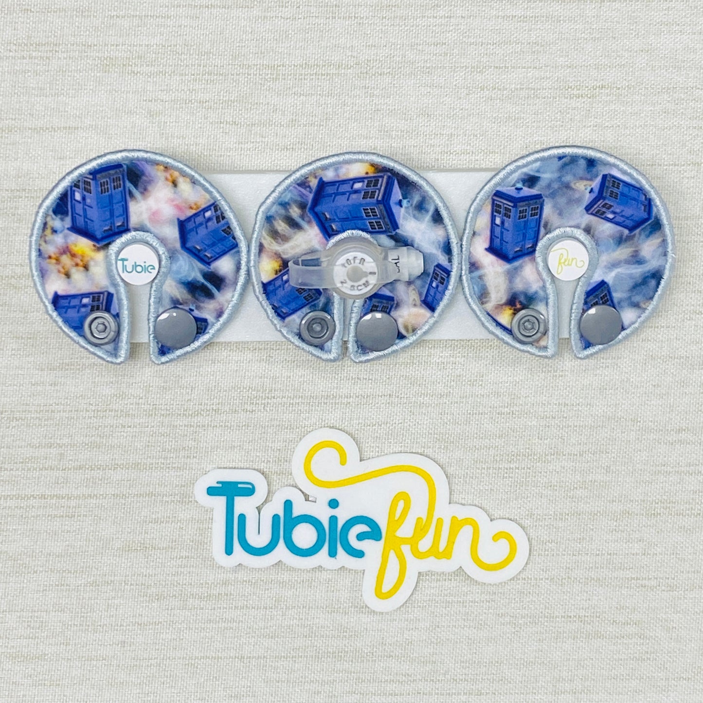 G-Tube Button Pad Cover - Tardis