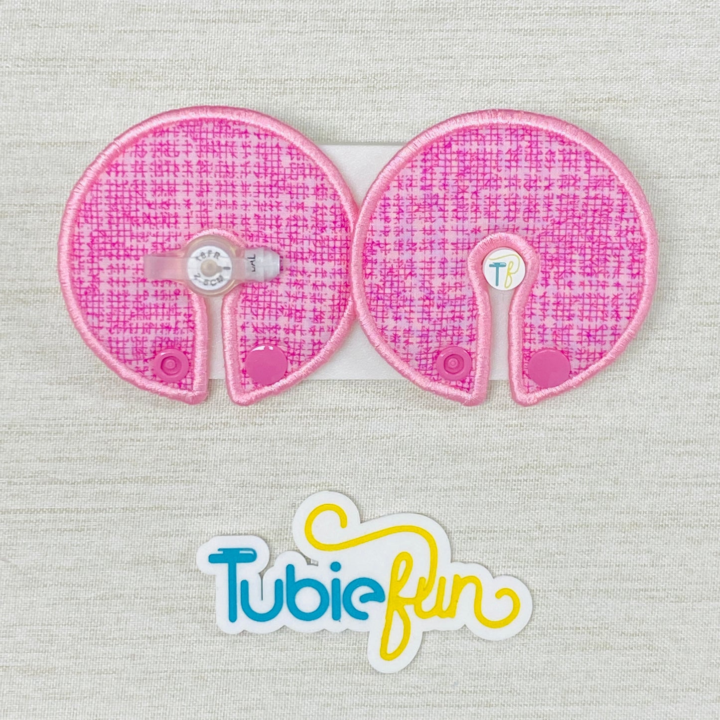 Button Pad Cover Large - Pink Patterned