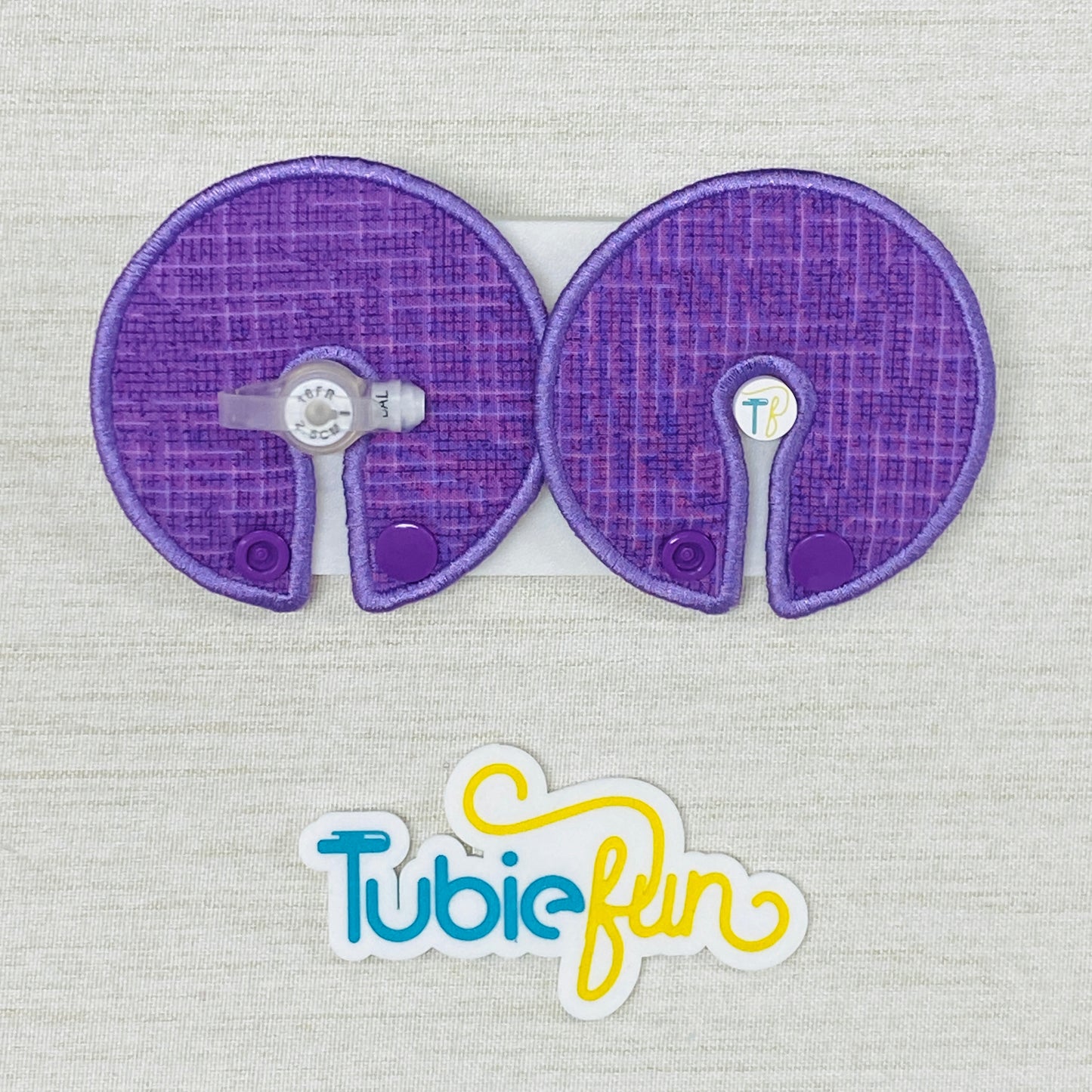 Button Pad Cover Large - Purple Patterned