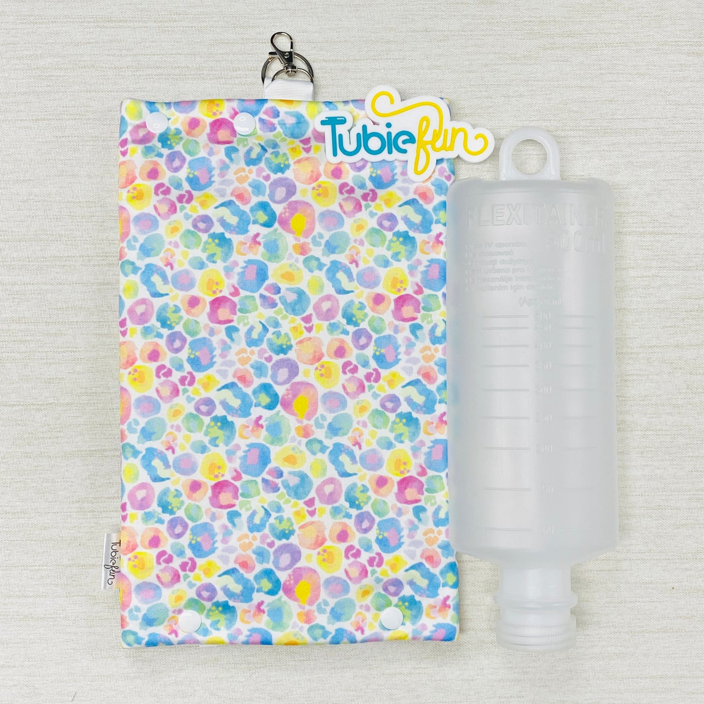 Insulated Milk Bag Suitable for 1L Flocare and 500ml Flexitaners - Kasey Rainbow Pastel Leopard