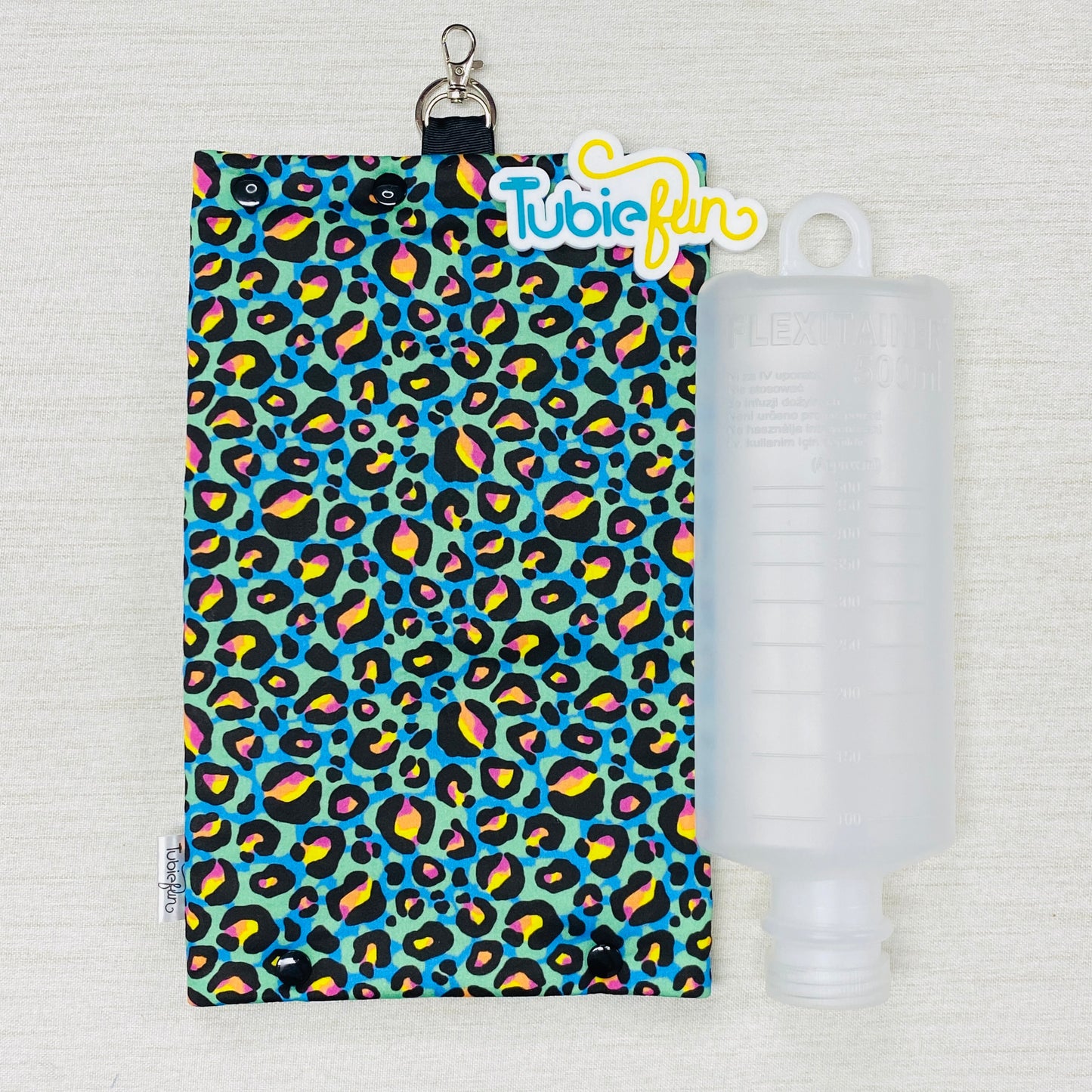 Insulated Milk Bag Suitable for 1L Flocare and 500ml Flexitaners - Kasey Rainbow Neon Leopard
