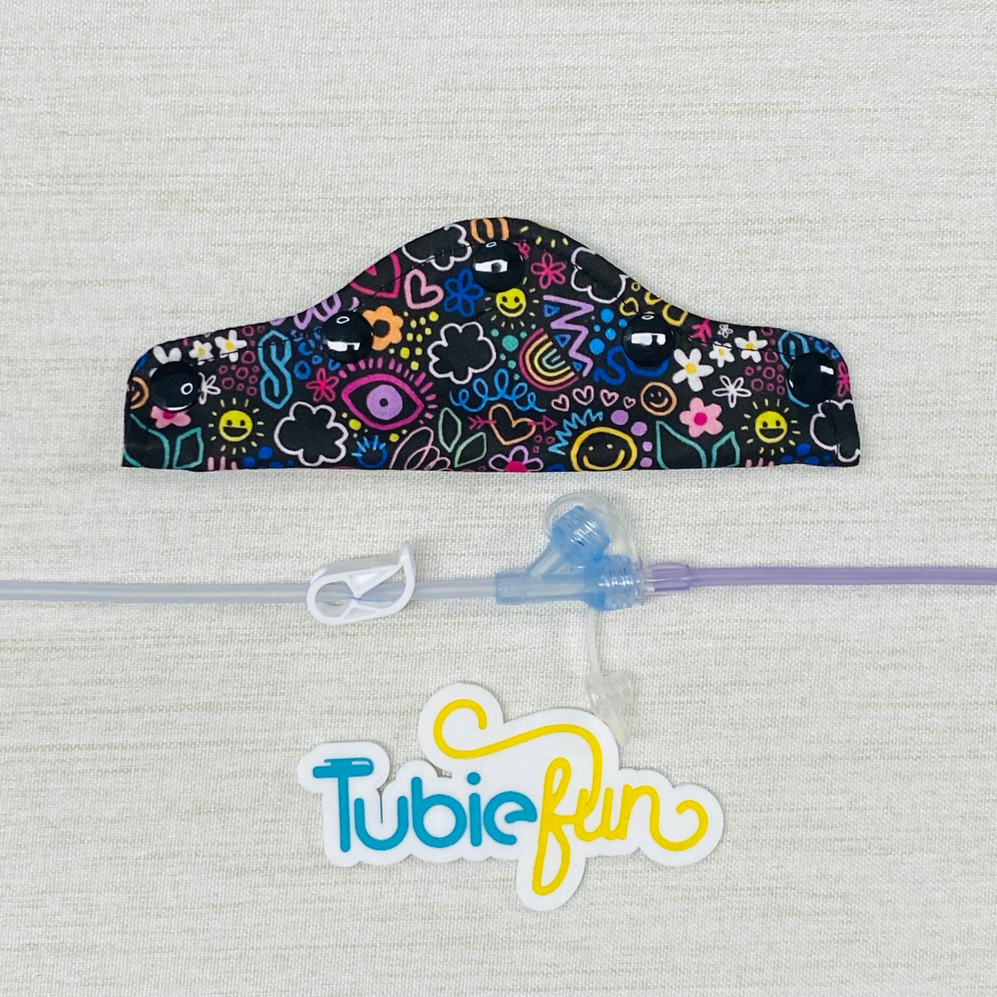 Feeding Tube Connection Cover - Kasey Rainbow Teenage Dream