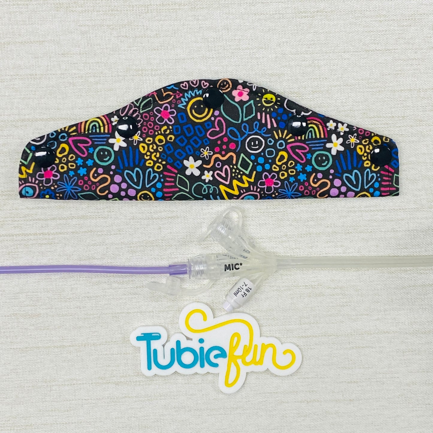 Large Feeding Tube Connection Cover - Kasey Rainbow Teenage Dream