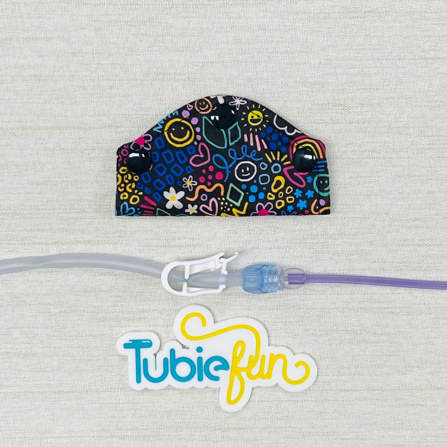 Feeding Tube Mini Connection Cover - Kasey Rainbow Teenage Dream