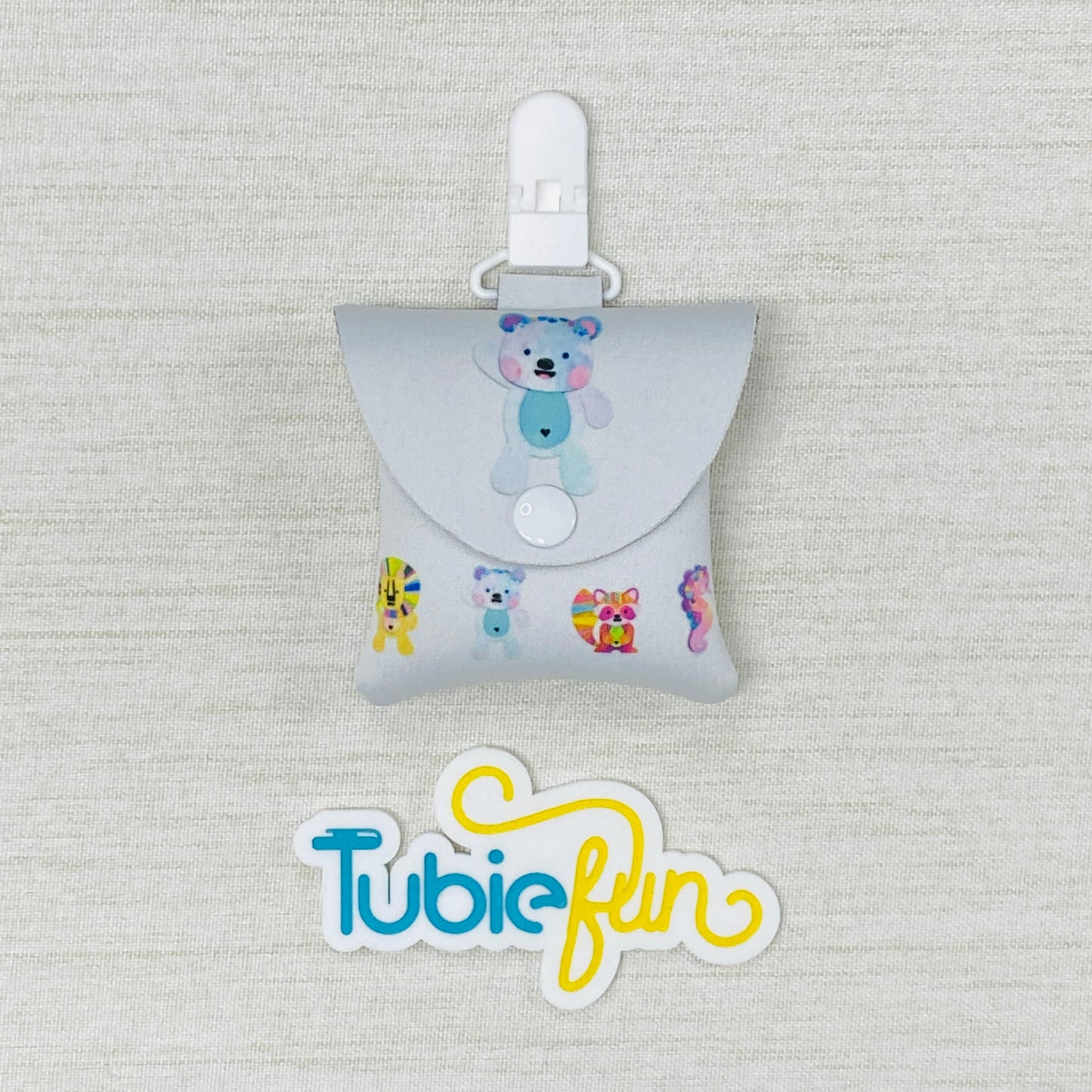 Neoprene Tubing Pouch - Kasey Rainbow Poppy the Polar Bear