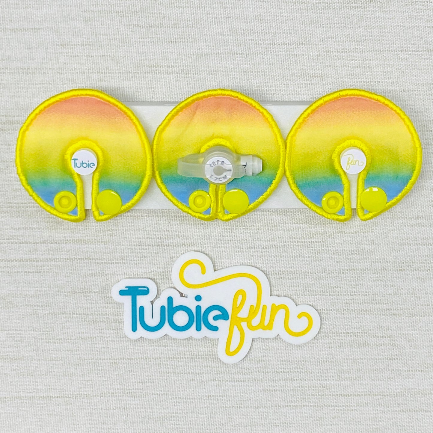 G-Tube Button Pad Cover - Yellow Ombre
