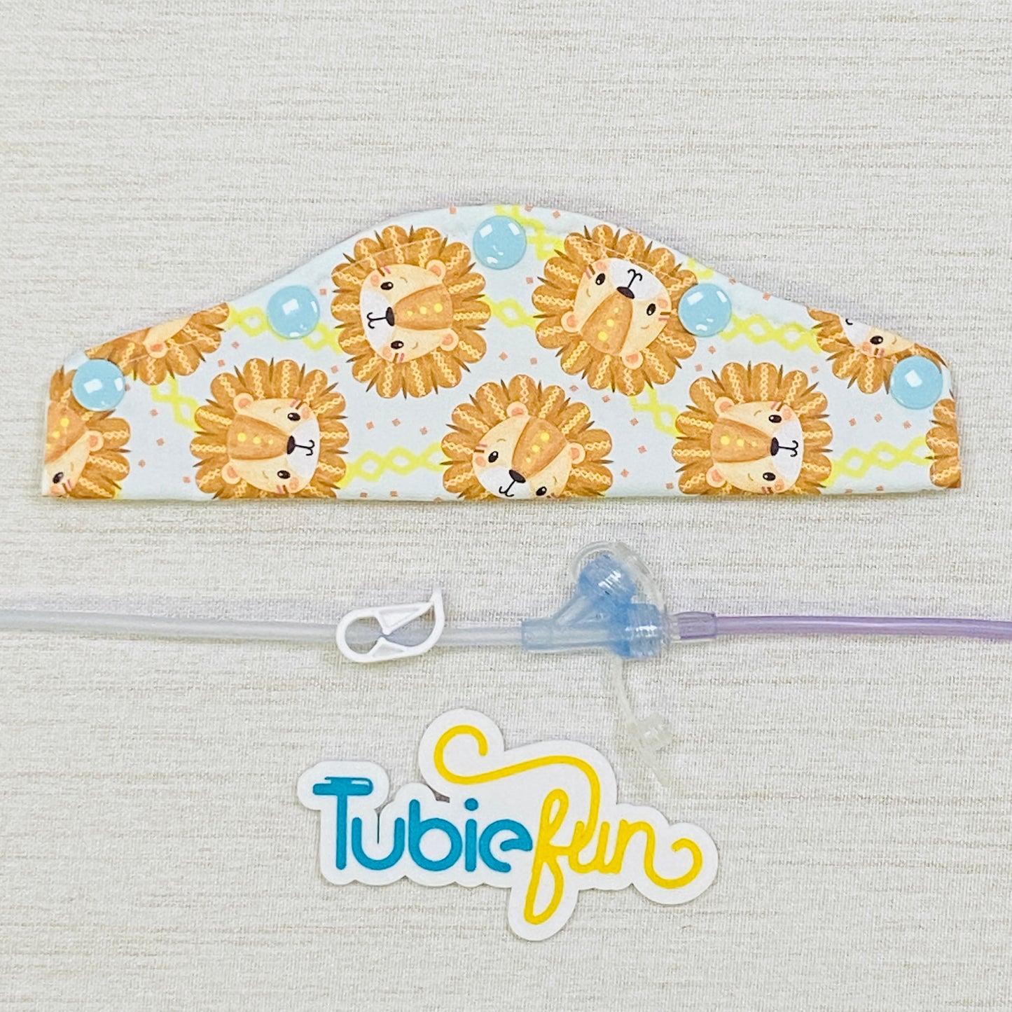 Large Feeding Tube Connection Cover - Sunflower Lion
