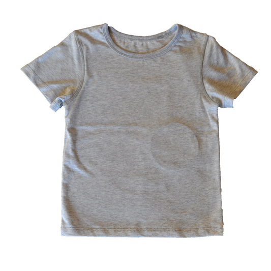 Plain Short Sleeve T Shirt (Light Grey)