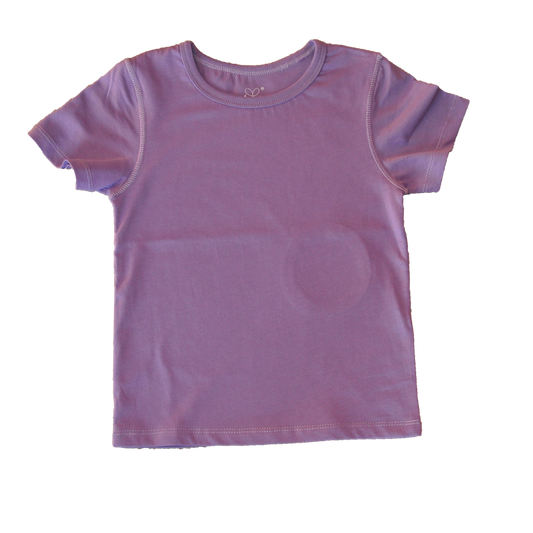 Plain Short Sleeve T Shirt (Purple)